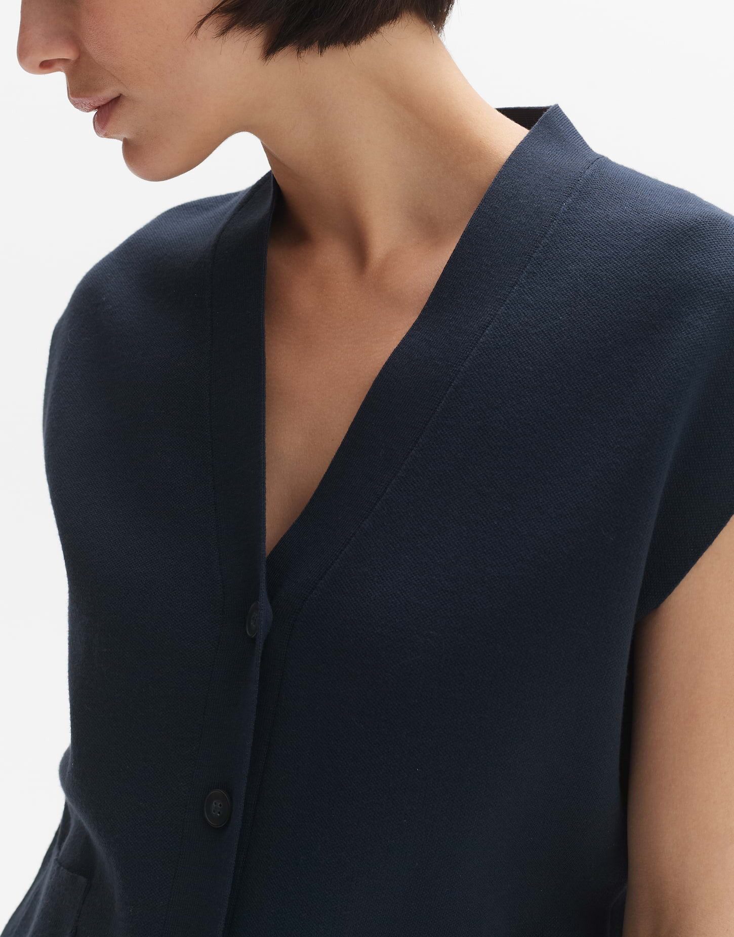 OPUS Strickweste Strickweste DASSIMA Regular aus Milano Strick