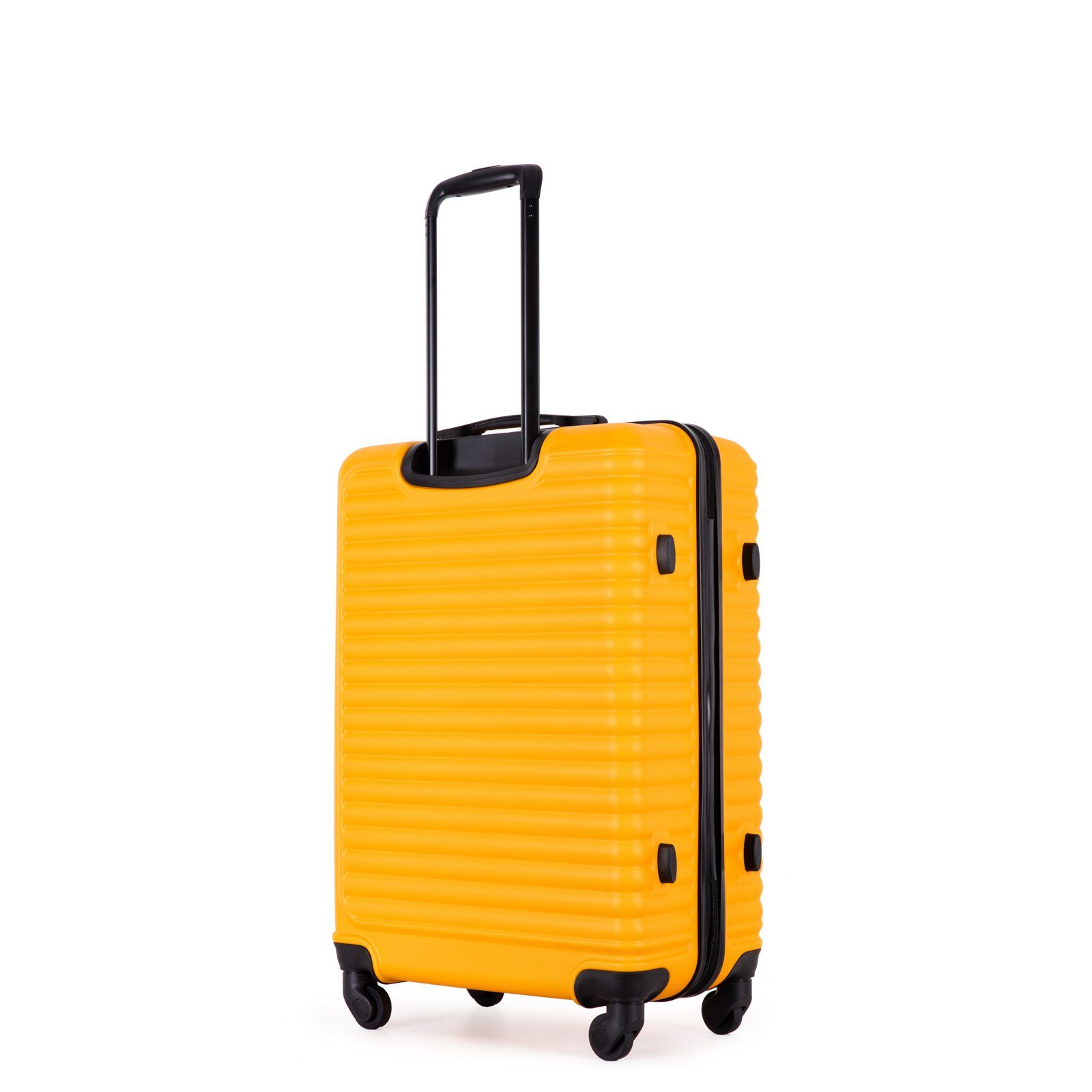 Rollen TSA Trolley Koffer SEEZSSA Kofferset Rollkoffer Koffer-Set M-L-XL, Orange Hartschalen ABS-Material Reisekoffer, Zollschloss Handgepäck Set 4 3-teiliges