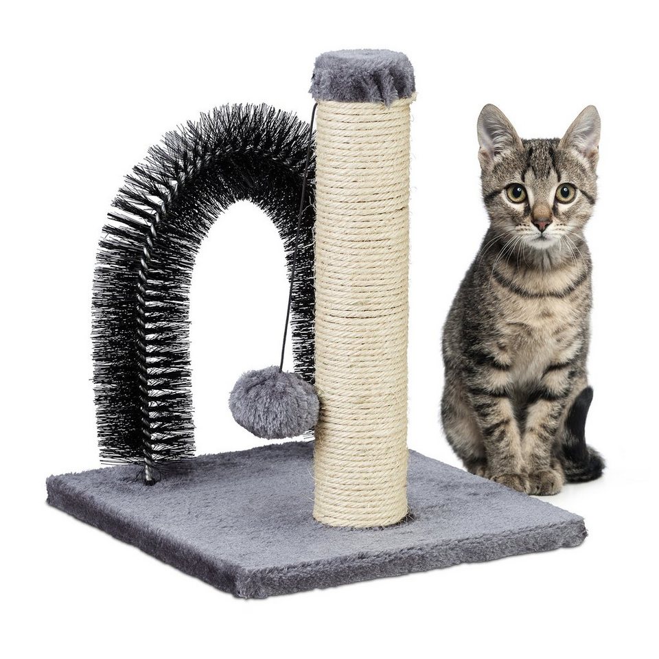 relaxdays kratzbaum katzen kratzsaule mit enthaarungsbogen online kaufen otto