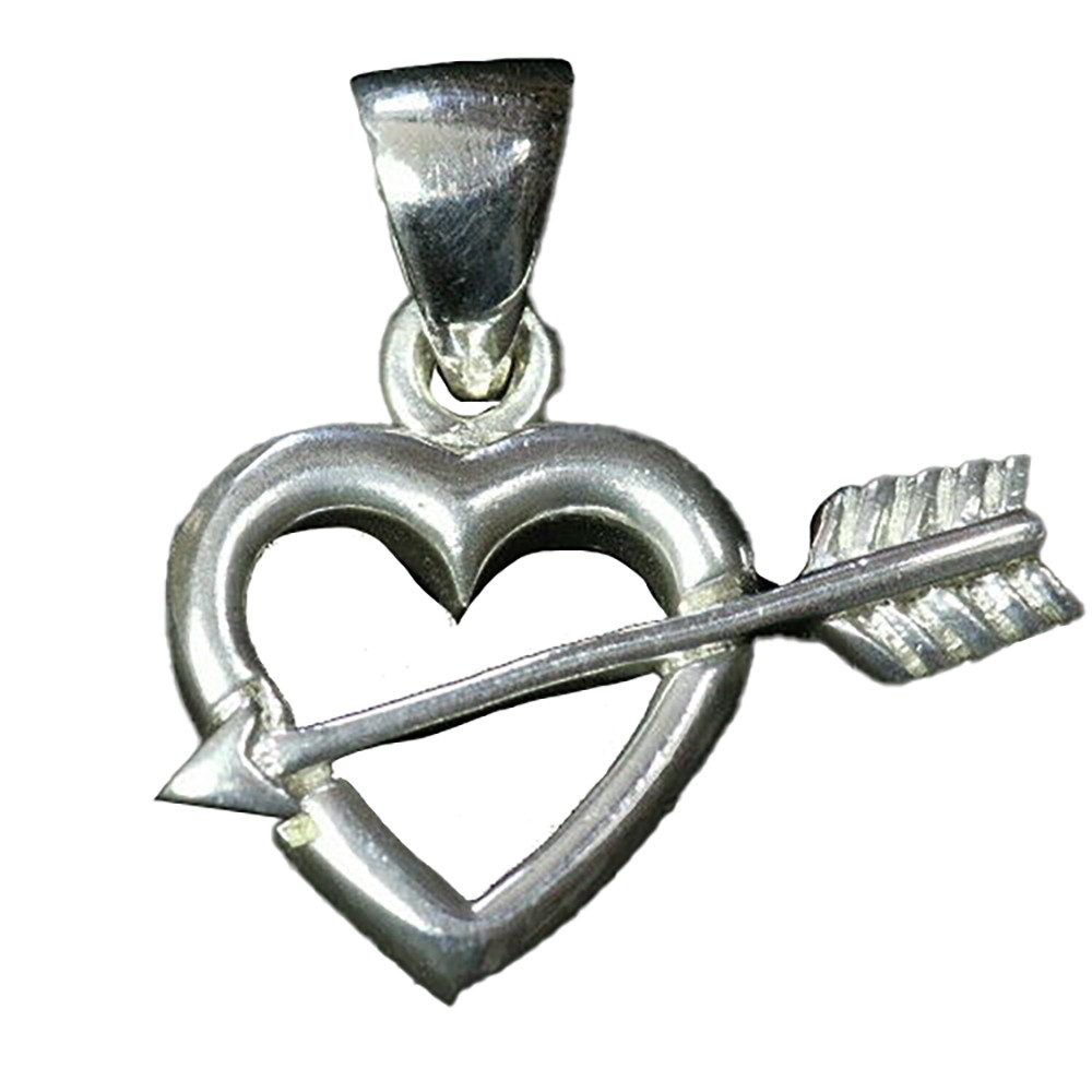 HOPLO Herzanhänger Herz mit Pfeiln Schmuck Anhänger 925er Silber