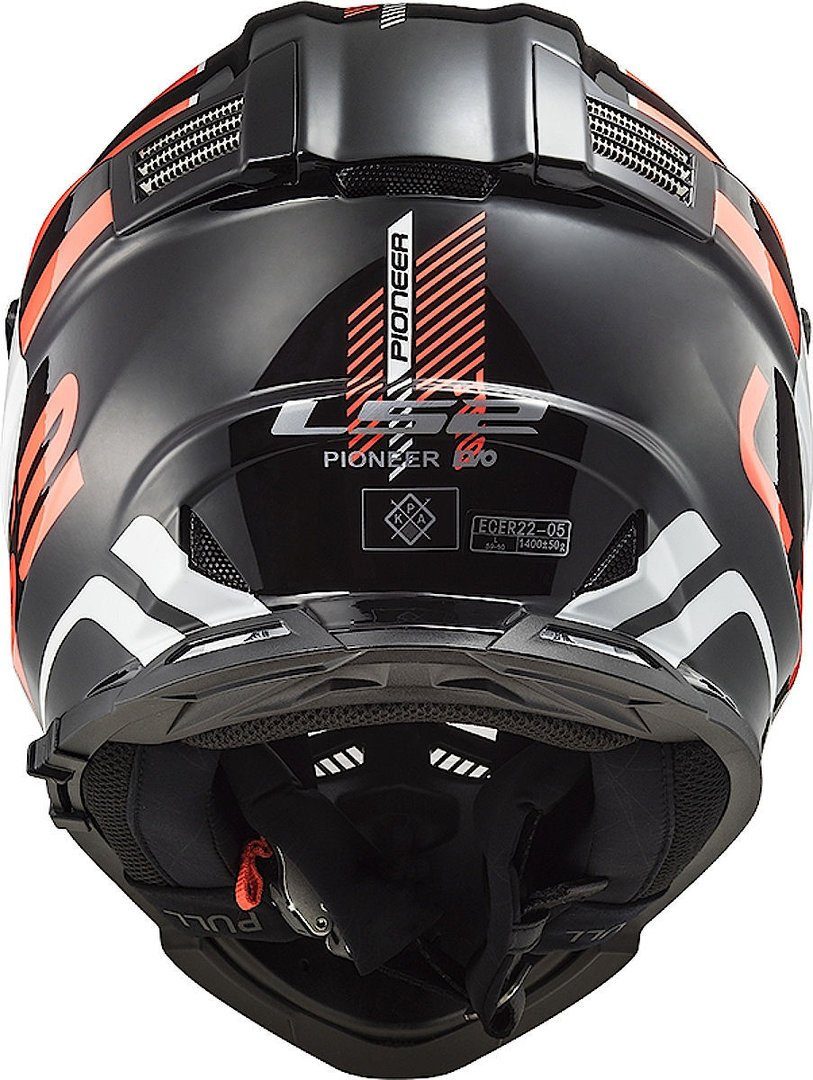 LS2 Motocrosshelm MX436 Pioneer Evo Adventurer Motocross Helm, vorbereitet für Kommunikationssystem,integriertes Sonnenvisier