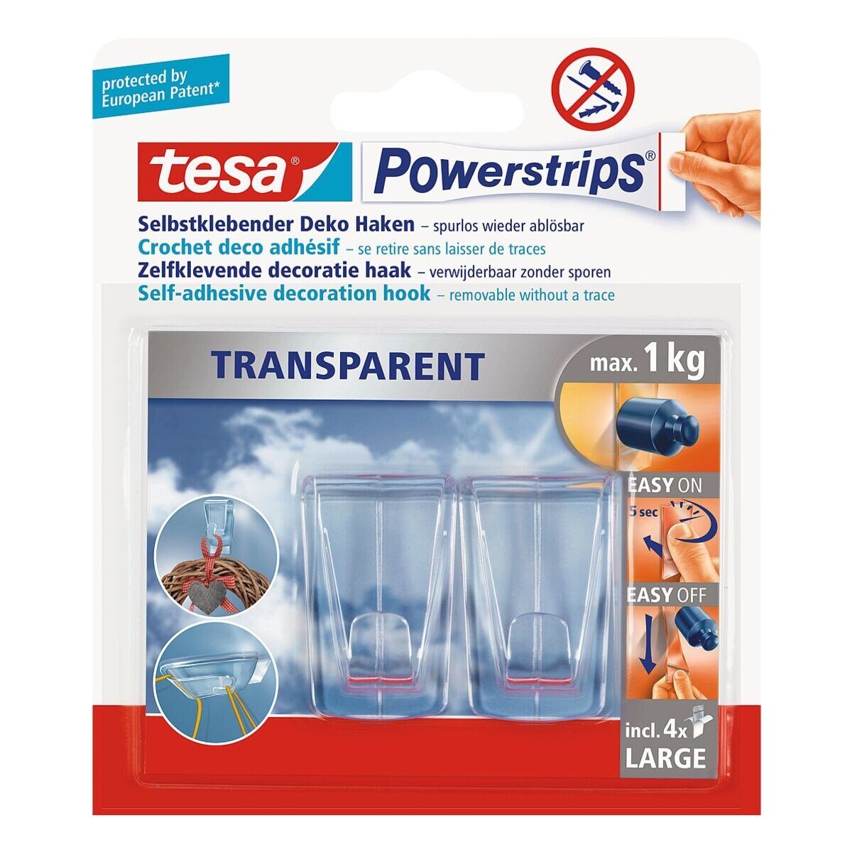 Klebehaken Transparent Deko-Haken
