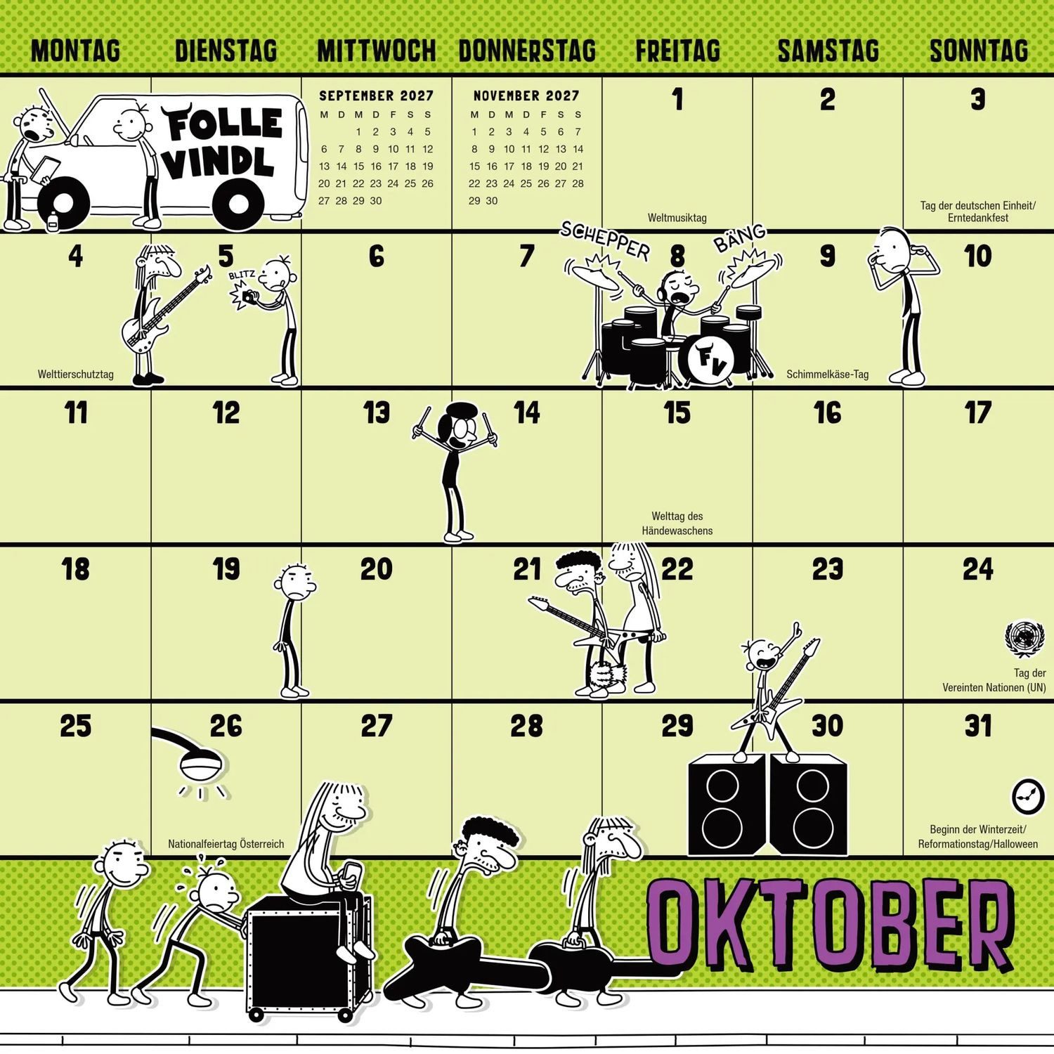 Baumhaus Verlag Wandkalender Gregs Kalender 2027