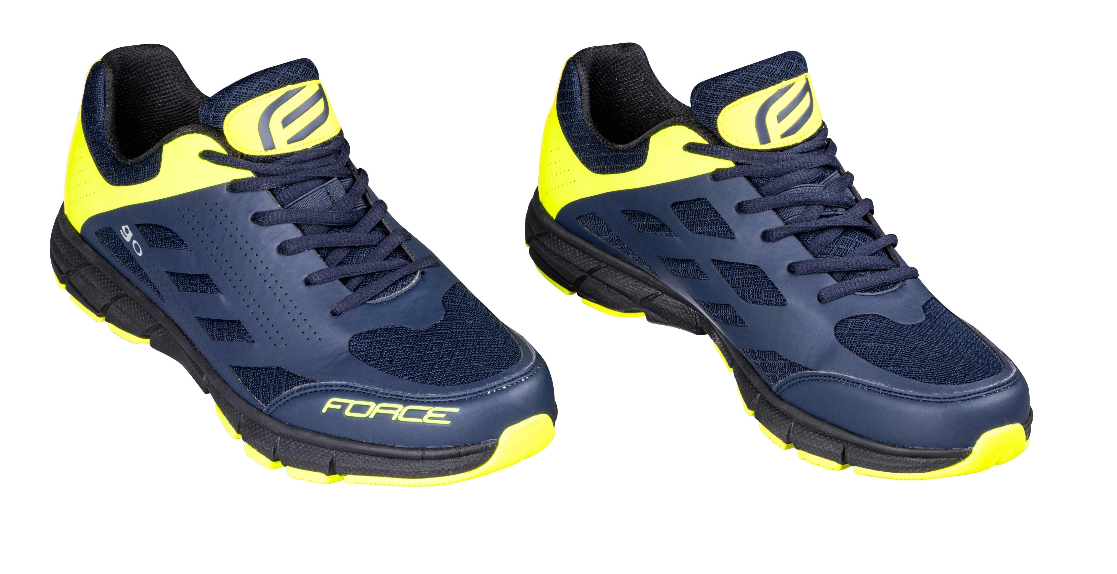 FORCE FORCE Fahrradschuhe GO blau-gelb Fahrradschuh günstig online kaufen