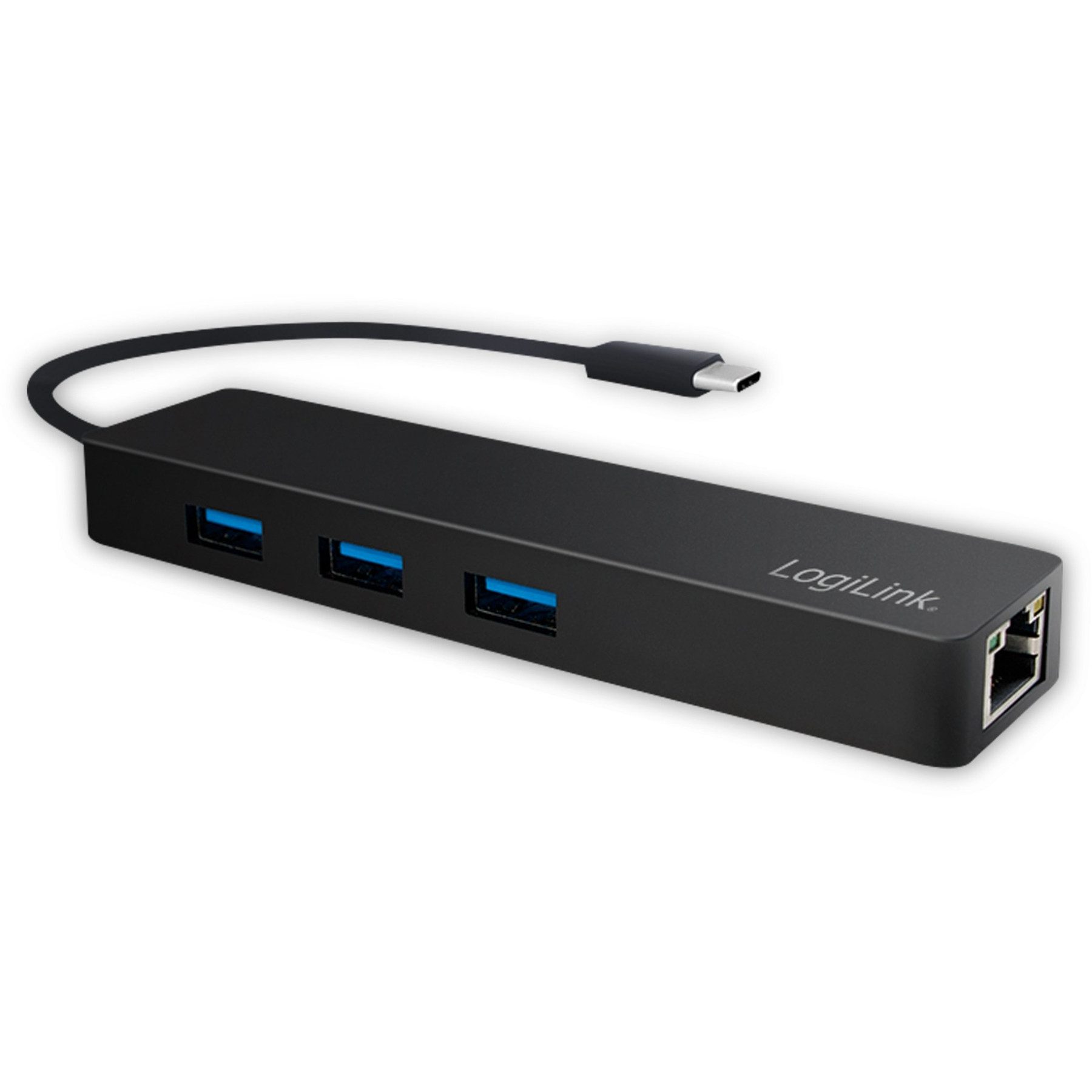 LOGILINK USB3.1 Typ-C Hub UA0313, 3x USB-A, RJ-45 USB-Adapter