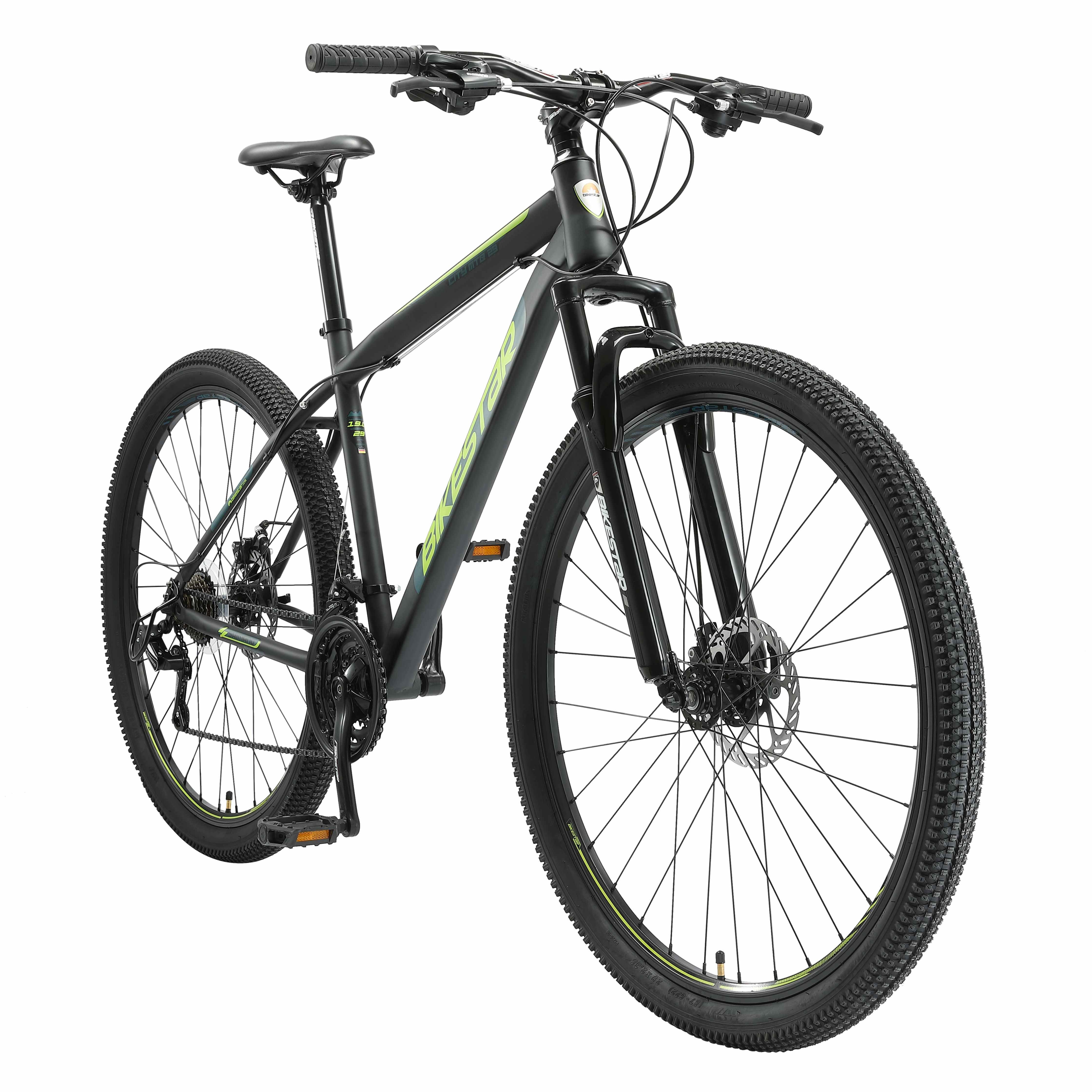 Bikestar Mountainbike 29 Zoll, ab 174 cm, Damen, Herren, 21 Gang Shimano Tourney RD-TY300 Schaltwerk, Kettenschaltung, Scheibenbremse, Rahmen 48 cm, Hardtail