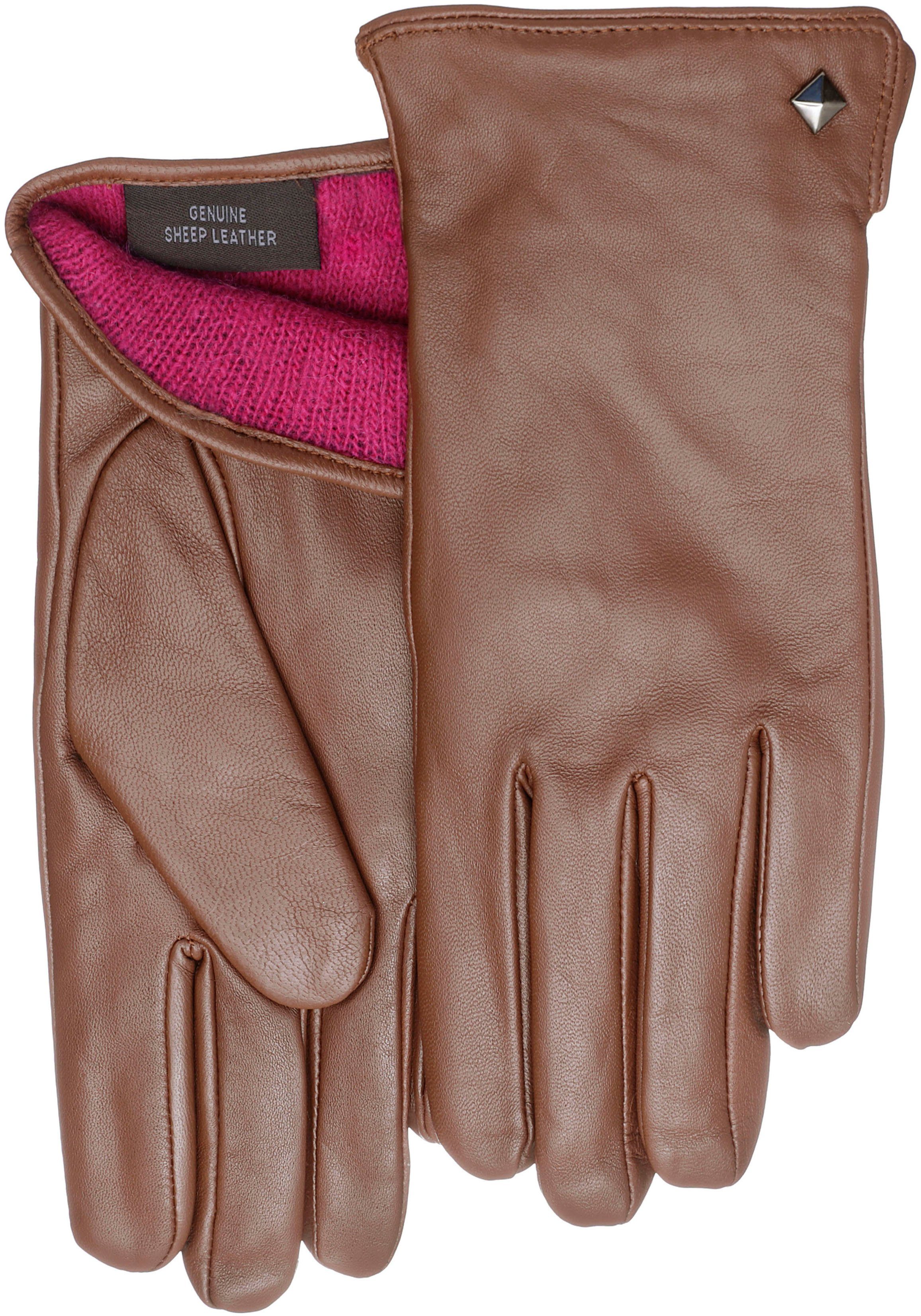 PEARLWOOD Lederhandschuhe Meg dekorativer Rockstud - günstig online kaufen