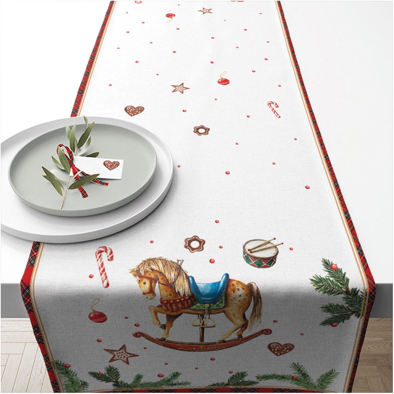 Ambiente® Tischläufer Classic rocking horse (1-tlg, 1-teilig), Tischläufer günstig online kaufen
