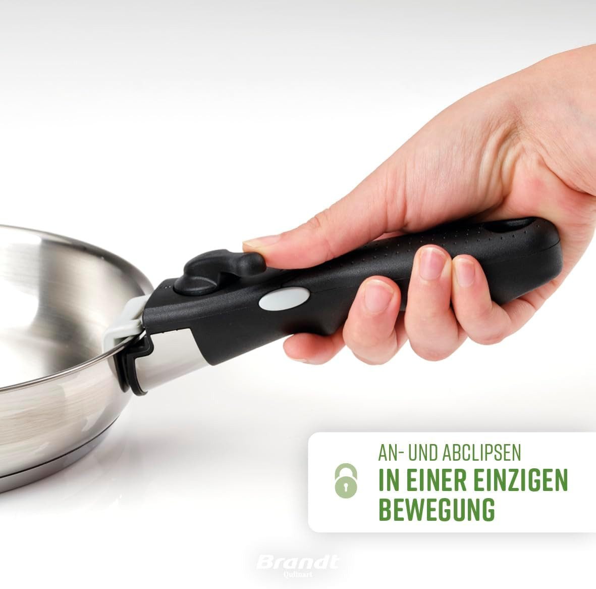 QDesign by Sauter Pfannen-Set QDesign Edelstahl mit abnehmbarem Griff, Edelstahl 18/10 (10-tlg)