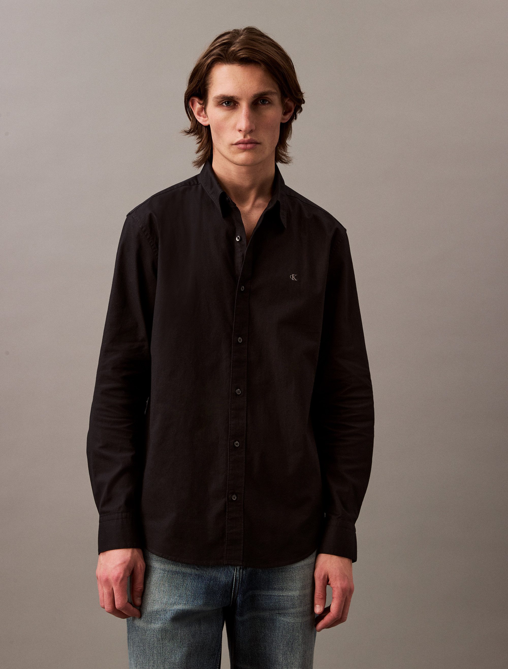 Calvin Klein Jeans Langarmhemd LS SOLID OXFORD CLASSIC SHIRT Mit Rundhalsau günstig online kaufen