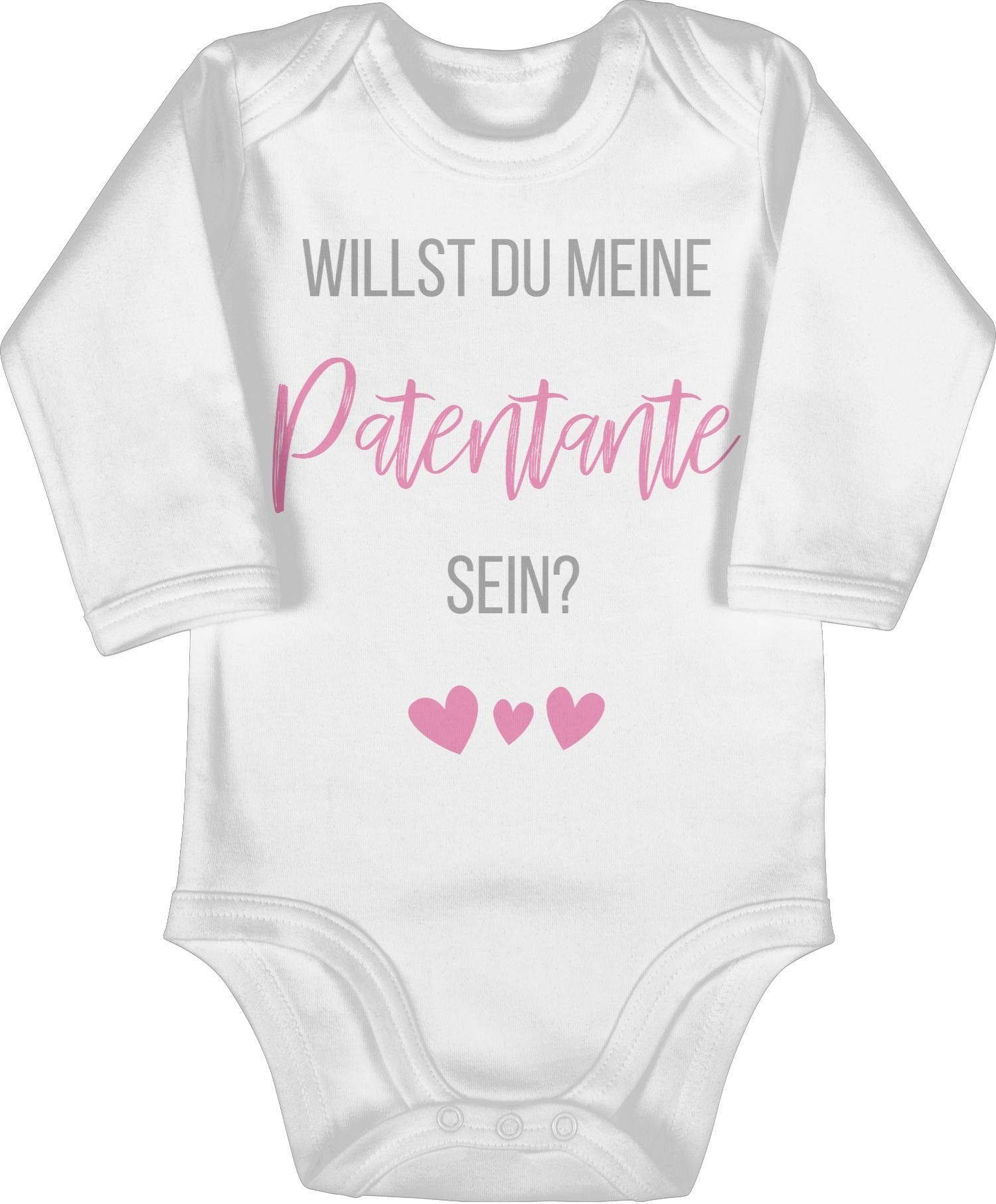 Shirtracer Shirtbody Willst du meine Patentante sein Patentante Baby 1 Weiß