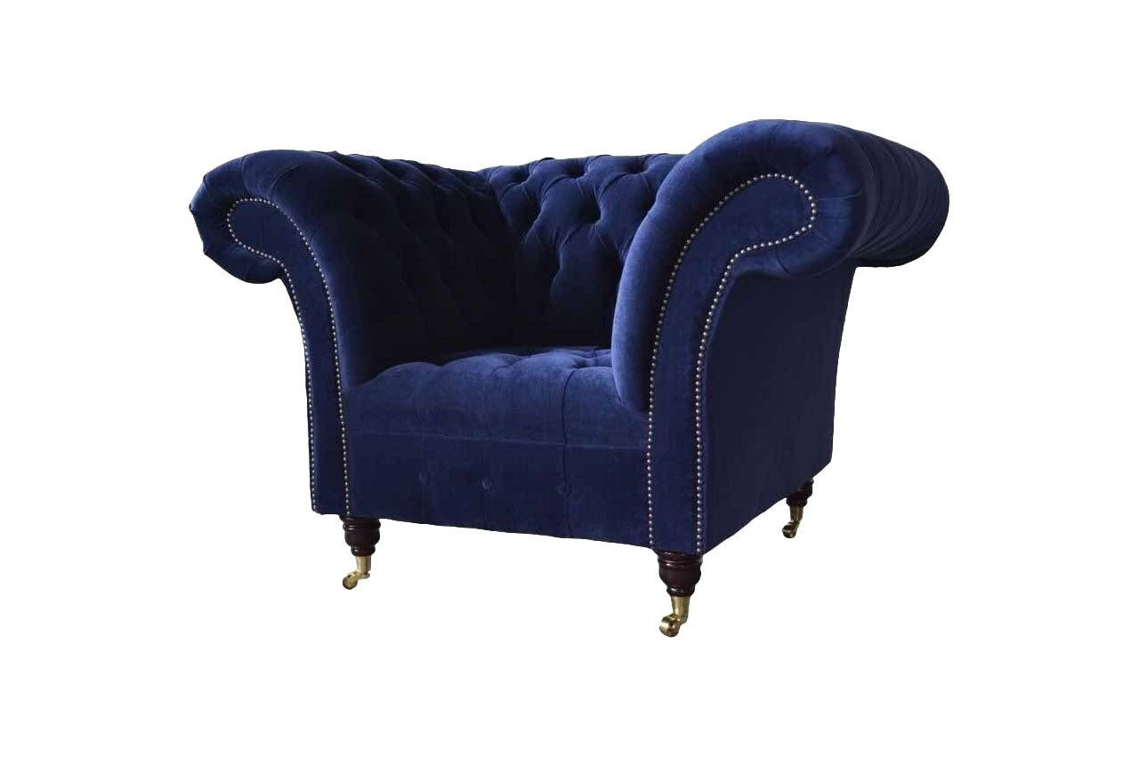 Xlmoebel Chesterfield-Sessel Gepolsterter Sessel im Chesterfield-Stil aus hochwertigem Stoff (Sessel), Hergestellt in Europa