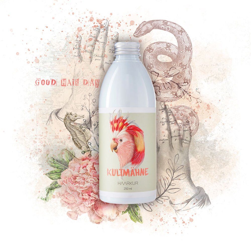 Kultmähne Haarkur 250 ml mit Dosierpumpe, 1-tlg., reparierend, schützend, Geschmeidigkeit, Glanz