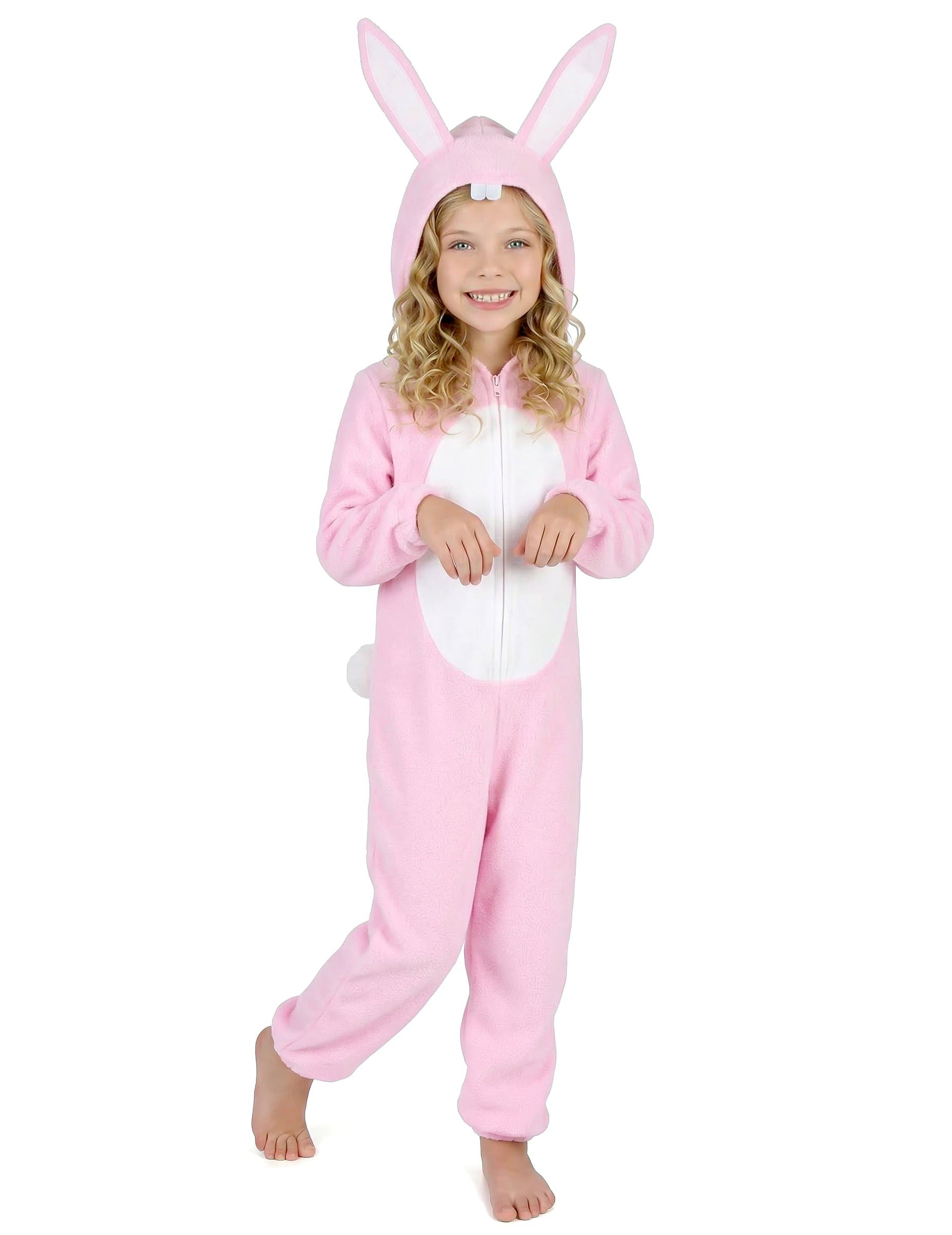 JADEO Kostüm Niedliches Häschen-Kostüm Hasen-Kinderkostüm rosa-weiss
