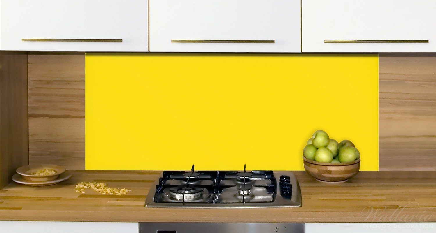 Wallario Küchenrückwand Gelb, (1-tlg)