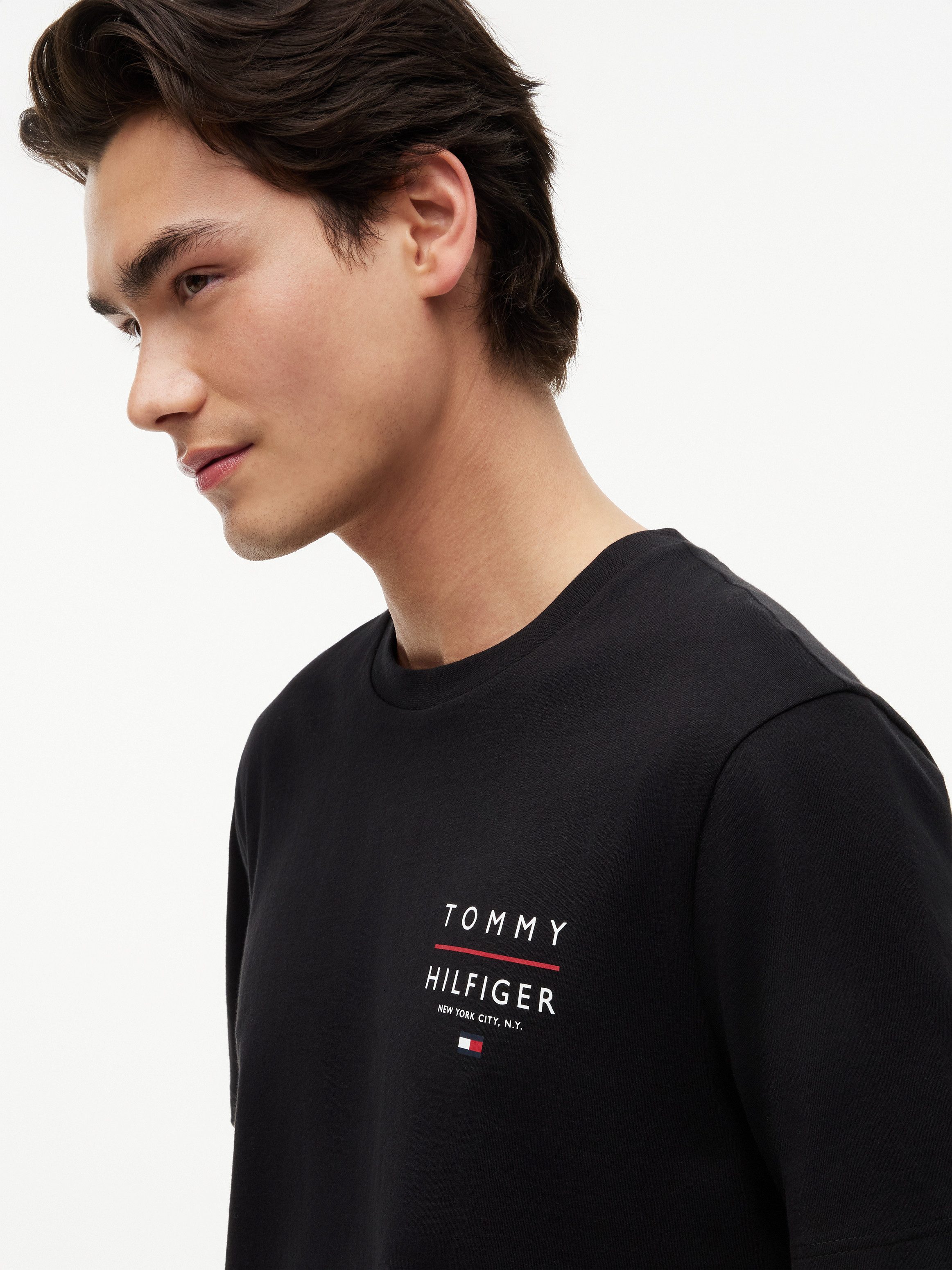 Tommy Hilfiger T-Shirt BRAND LOVE LEFT CHEST RWB TEE regular fit, Rundhals – Bild 4 von 5
