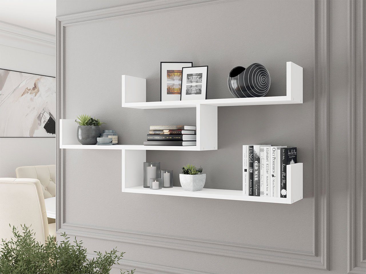 MIRJAN24 Wandregal Trio 003, 119x18x55 cm, günstig online kaufen
