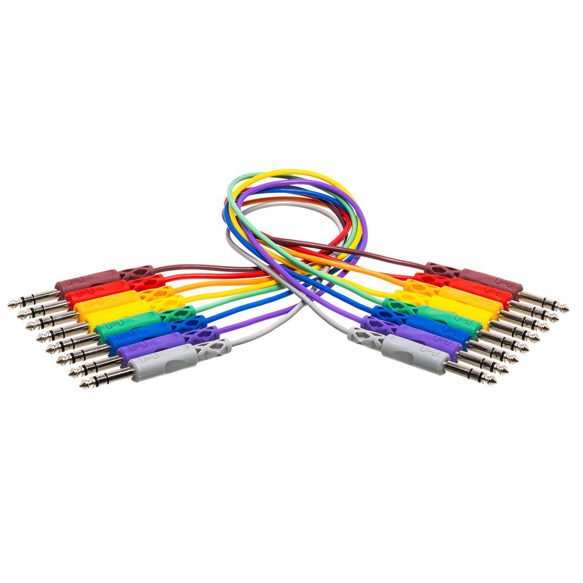 Hosa Audio Hosa CSS890 Patchkabel 6,3 Klinke Symmetrisch 90cm Audio-Kabel, (90 cm), 8 Stück in verschiedenen Farben