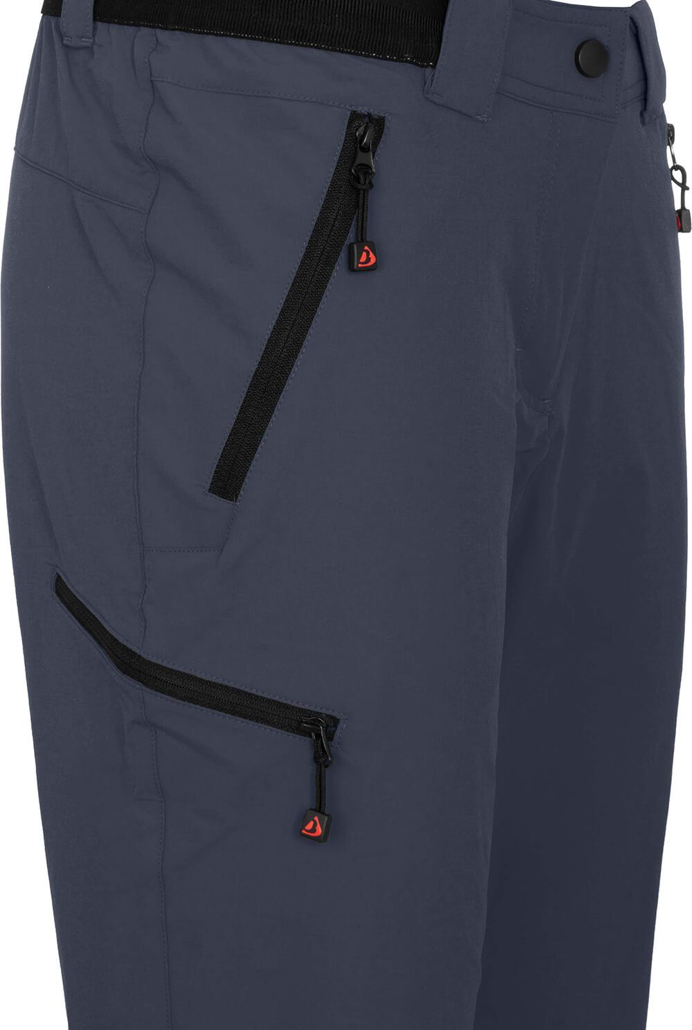 Bergson Outdoorhose VIDAA COMFORT Damen Wanderhose, leicht, elastisch, Normalgrößen, grau/blau