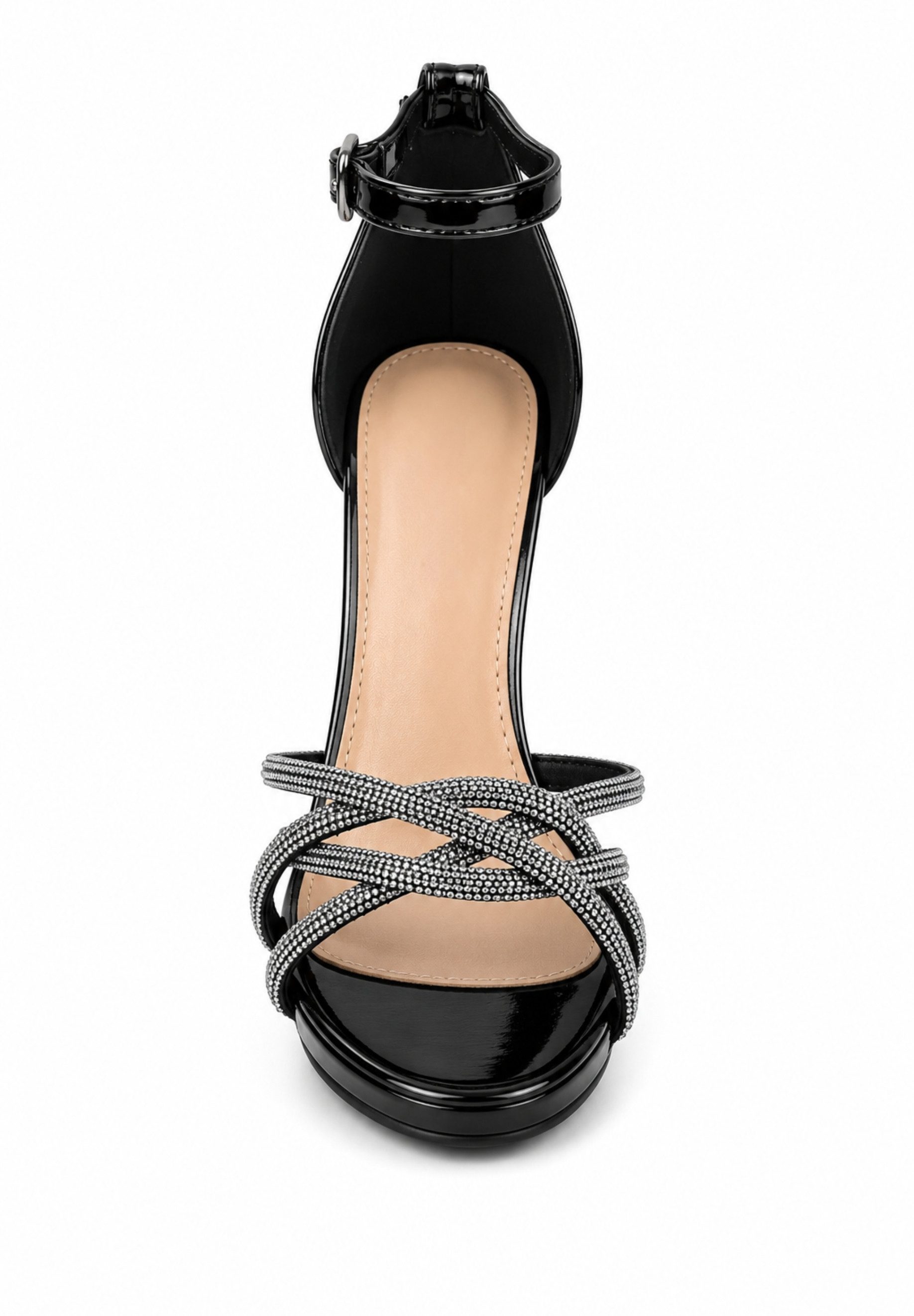 Day Vine Damen High-Heel Sandaletten mit Strassriemen und Fesselverschluss High-Heel-Pumps