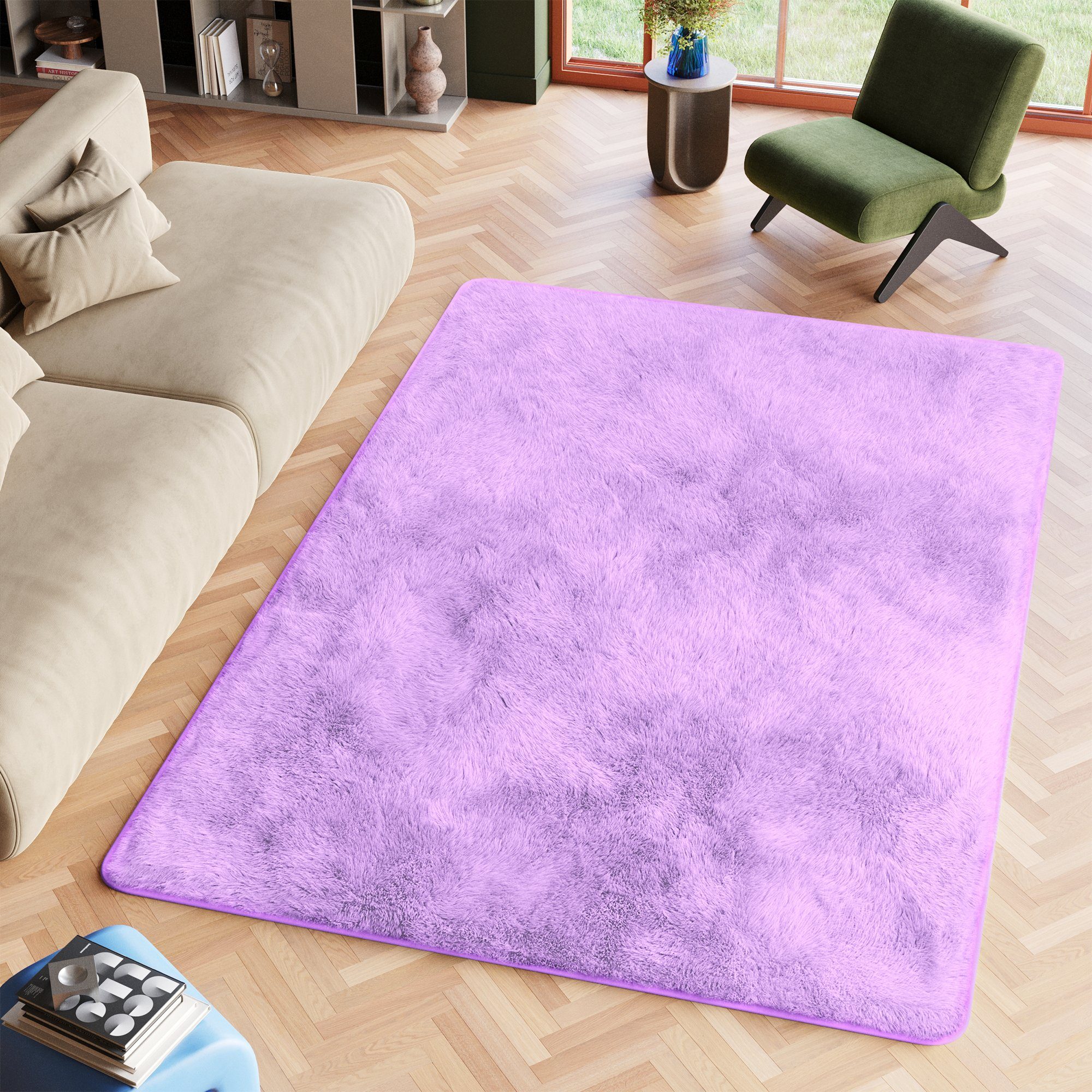 Tapiso Hochflor-Teppich SILK, rechteckig, Höhe: 35 mm, Wohnzimmer, Schlafzi günstig online kaufen