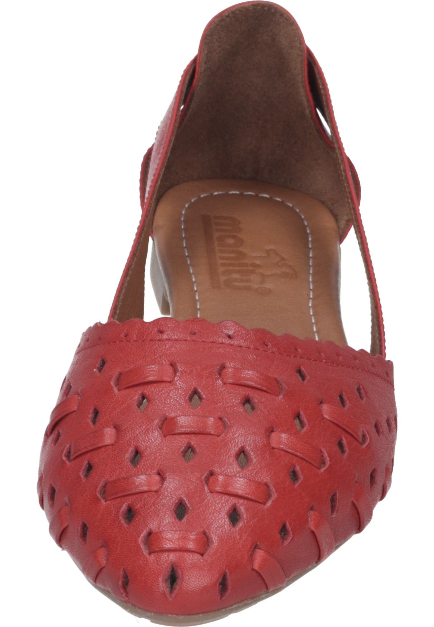 echtem Leder Manitu Slipper Slipper aus rot