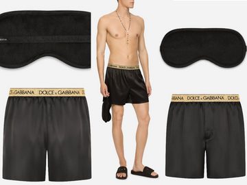 DOLCE & GABBANA Shorts Dolce & Gabbana Pillow Blindfold Eye Mask Bag Pyjama Pants Kissen Pyja