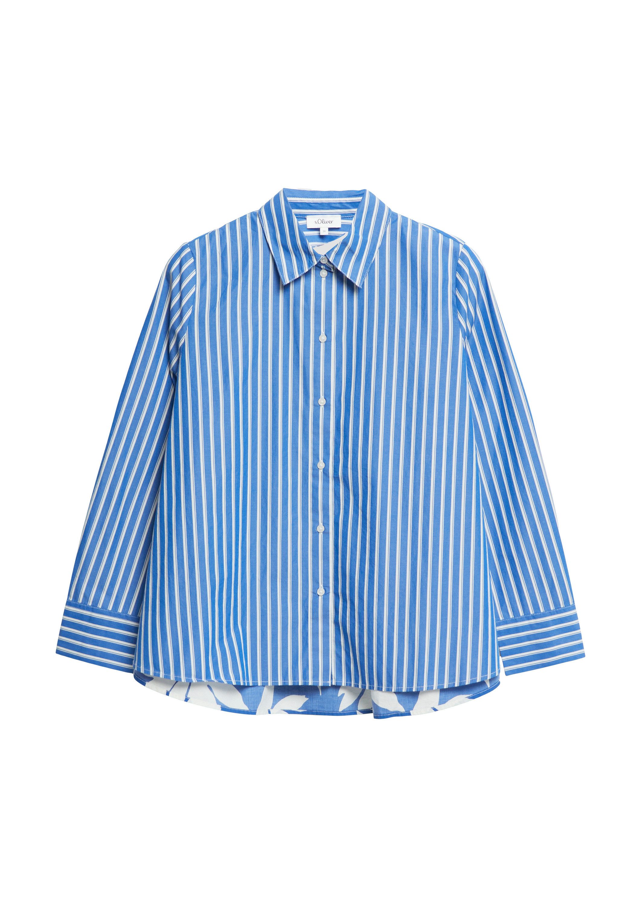 s.Oliver Langarmbluse Bluse Ausgestellte Hemdbluse im Mustermix