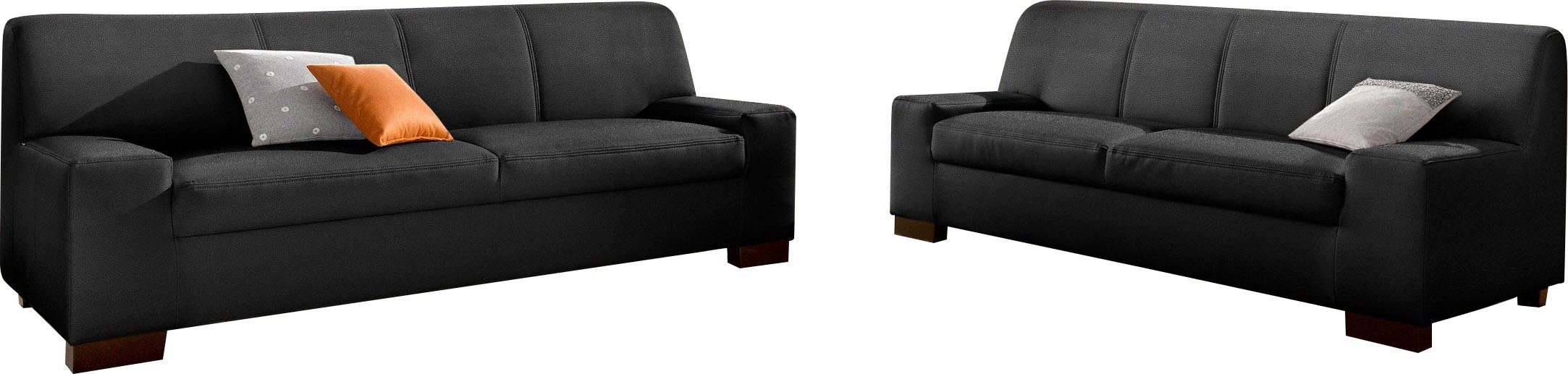 DOMO collection Polstergarnitur Norma Top,elegant und modern, flache Armleh günstig online kaufen