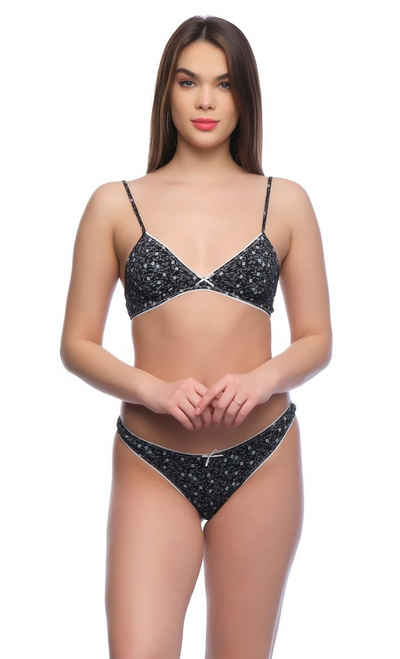 Yenita® Set: Soft-BH BH und String (2-tlg) in angenehmer Baumwollqualität