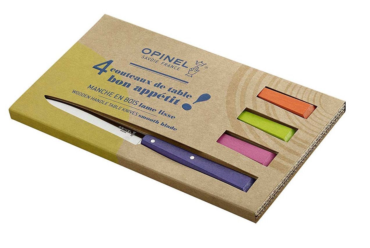 Messer-Set Herbertz Opinel Messersatz 4 Messer bunt 254225 (POP SPIRIT, 4 Tafelmesser)
