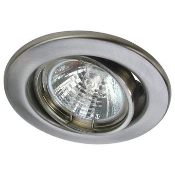 click-licht Einbauleuchte Einbaustrahler rund edelstahl-gebürstet max. 35W mit Alu Reflektor, keine Angabe, Leuchtmittel enthalten: Nein, warmweiss, Einbaustrahler, Einbauleuchte