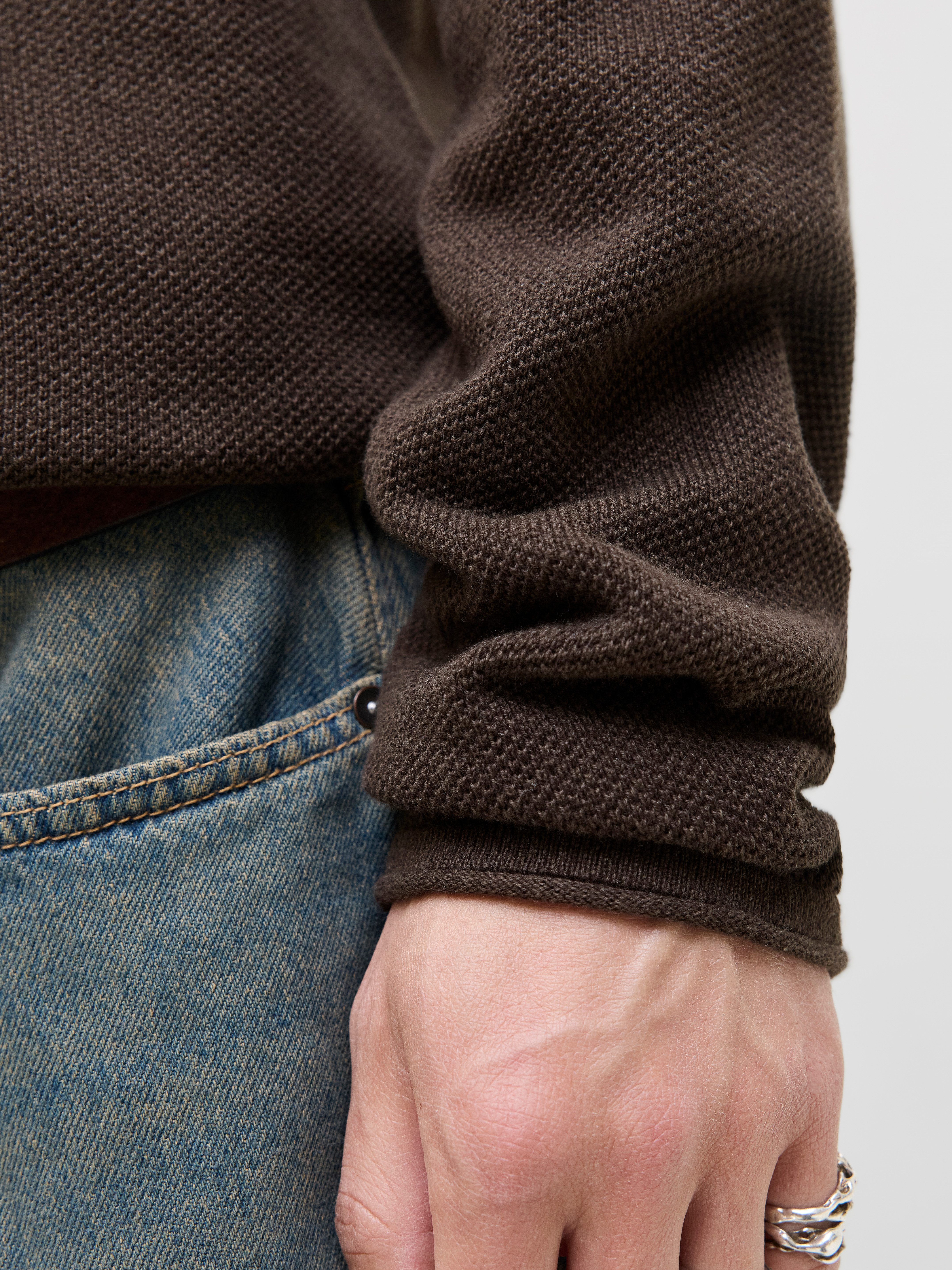 Jack & Jones Rundhalspullover JJEHILL KNIT CREW NECK NOOS Baumwolle, regular fit – Bild 4 von 5