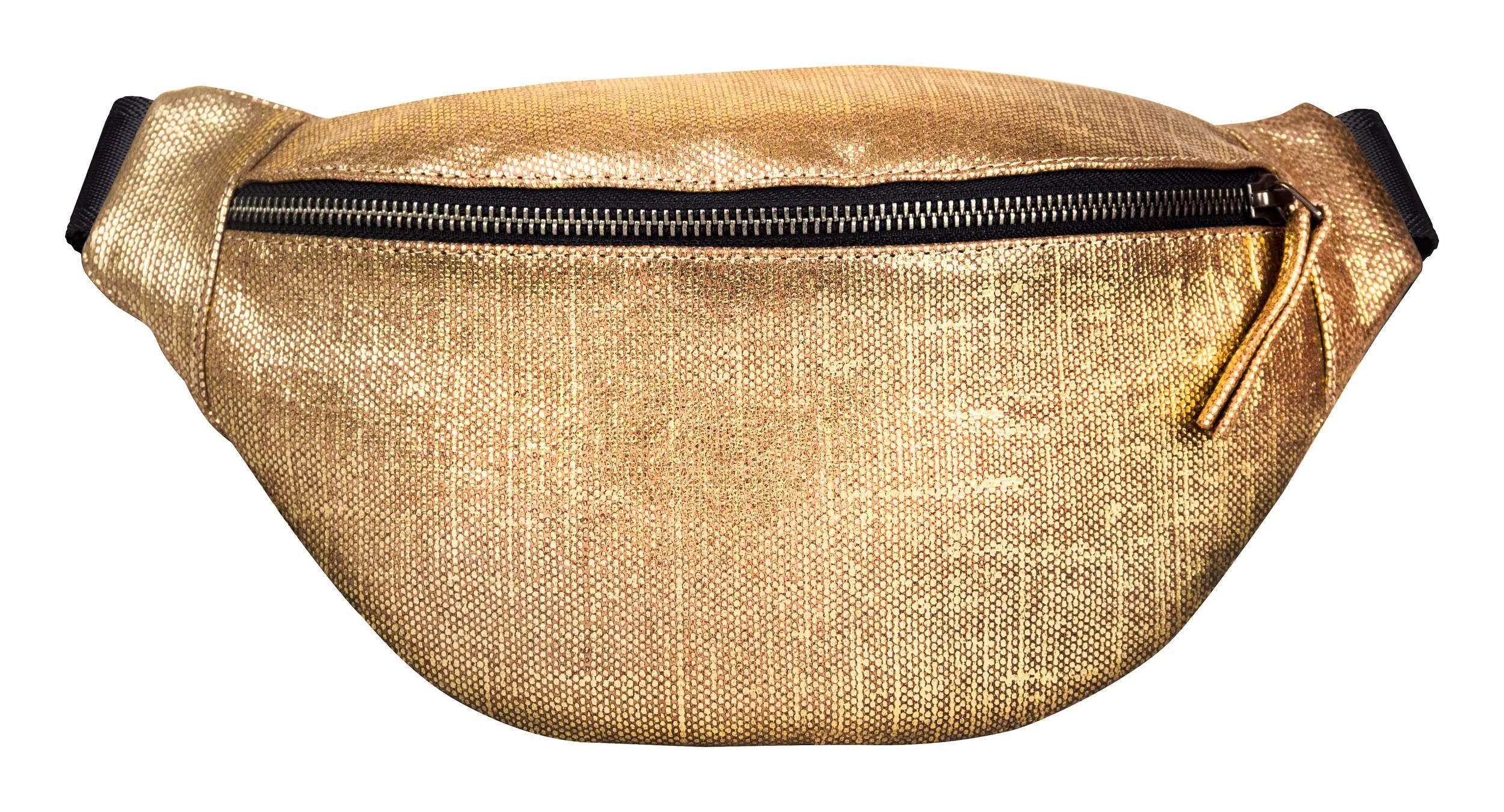 CLAIREFONTAINE Seidentuch Goldene Gürteltasche aus Leder, Kleopathra, 30x16,2 cm - Gold 410203C, Tasche