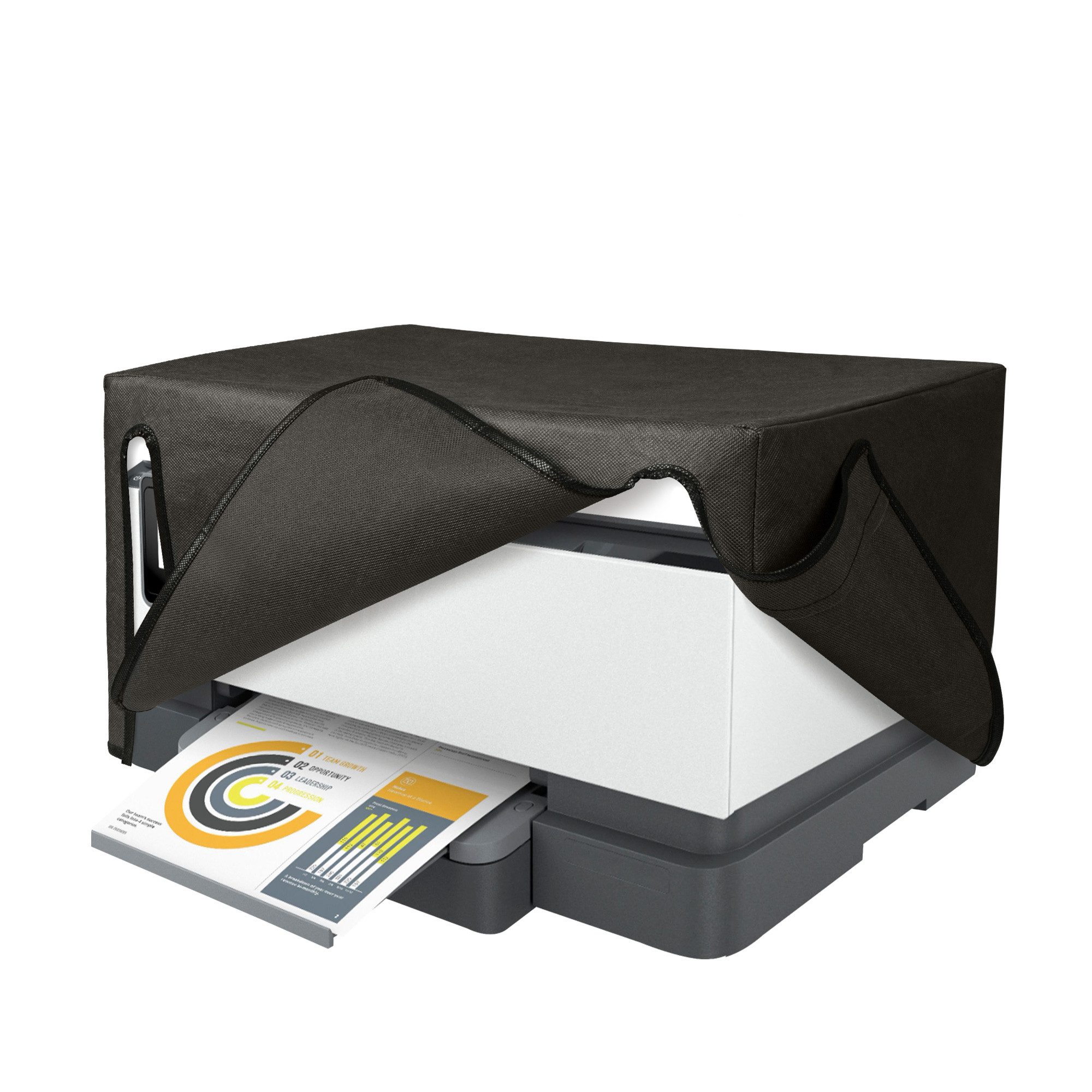 kwmobile Abdeckhaube kwmobile Cover kompatibel mit HP OfficeJet Pro 8025e - Tasche Hülle, 1x Universal Kopfhörer Haken für In-Ear Headphones