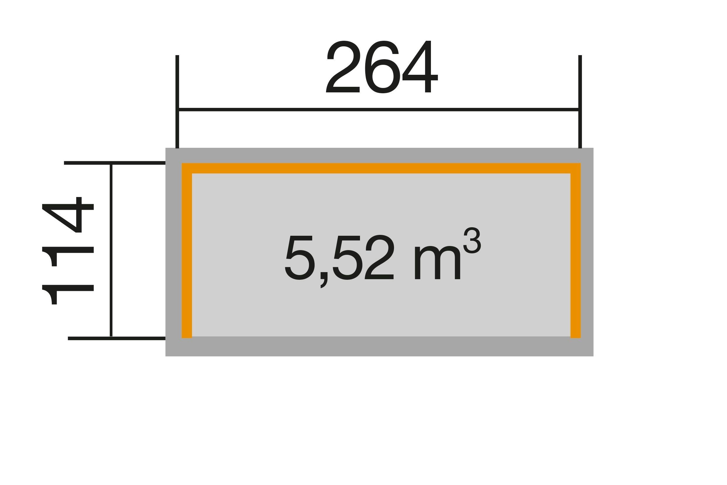 weka Kaminholzregal Brennholzlager 663 B Gr.2, BxTxH:274x131x204 cm, extrastabile 19 mm Glattkantbretter – Bild 4 von 4