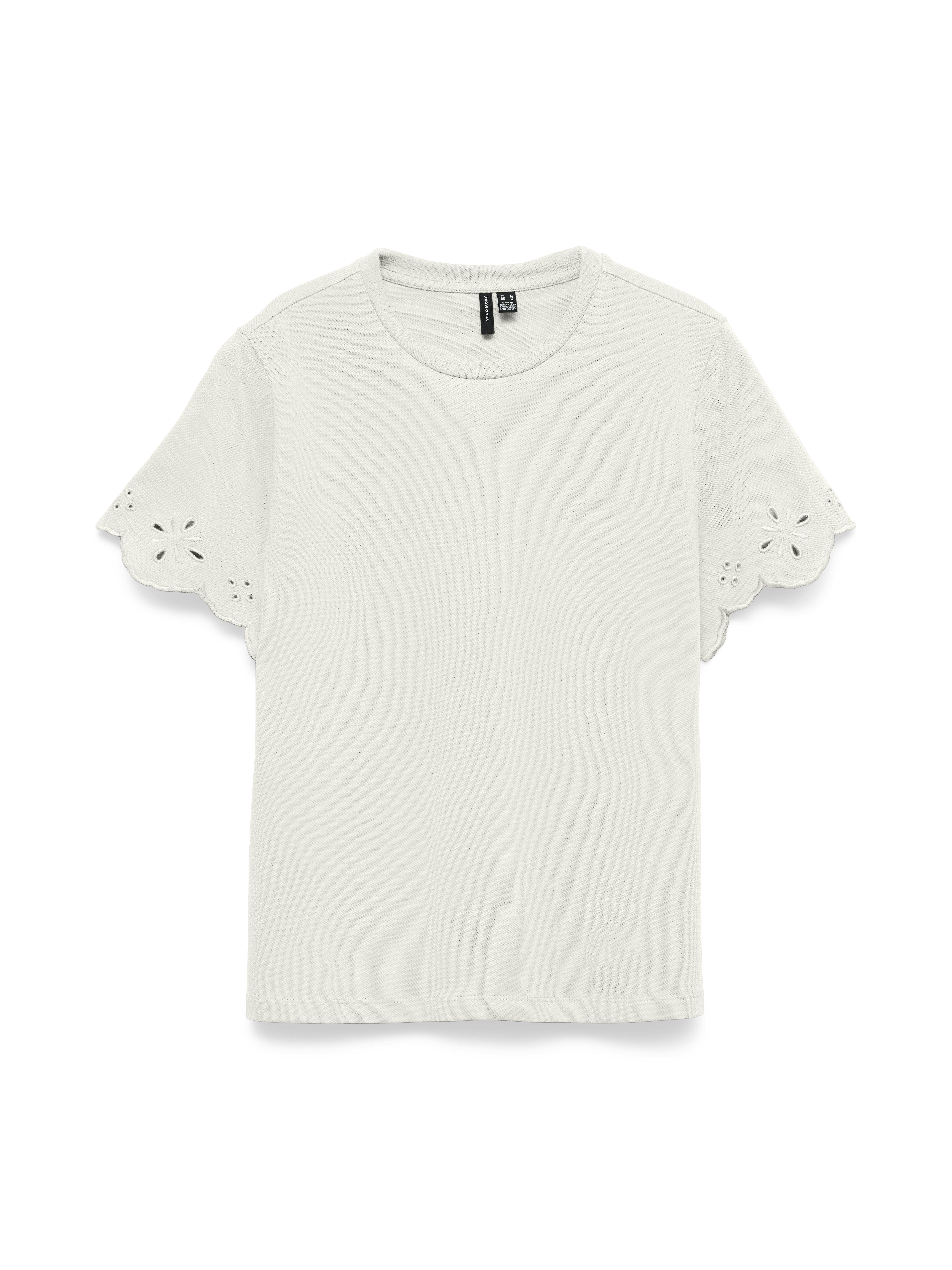Vero Moda Kurzarmshirt VMLOUISE SS TOP JRS Baumwolle, regular fit