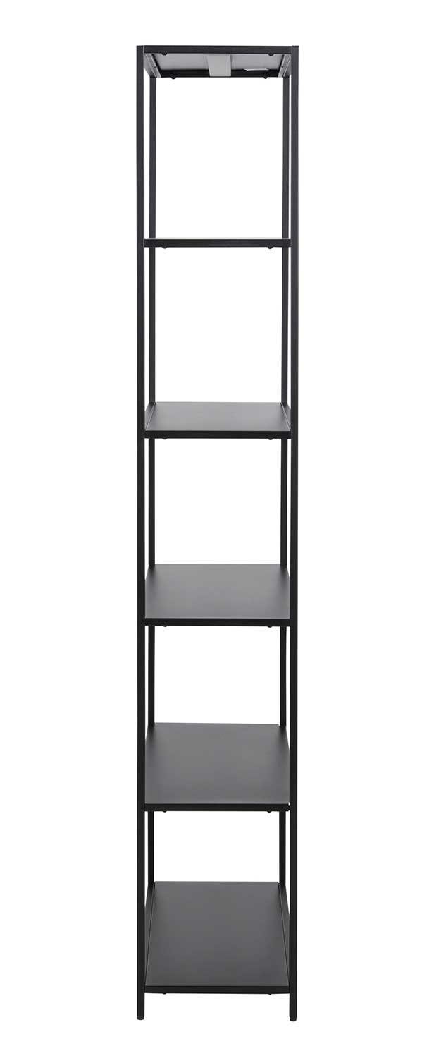 ACTONA GROUP Regal NEWTON, B 70 x H 185 cm, Schwarz, Metall, mit 5 Fächern