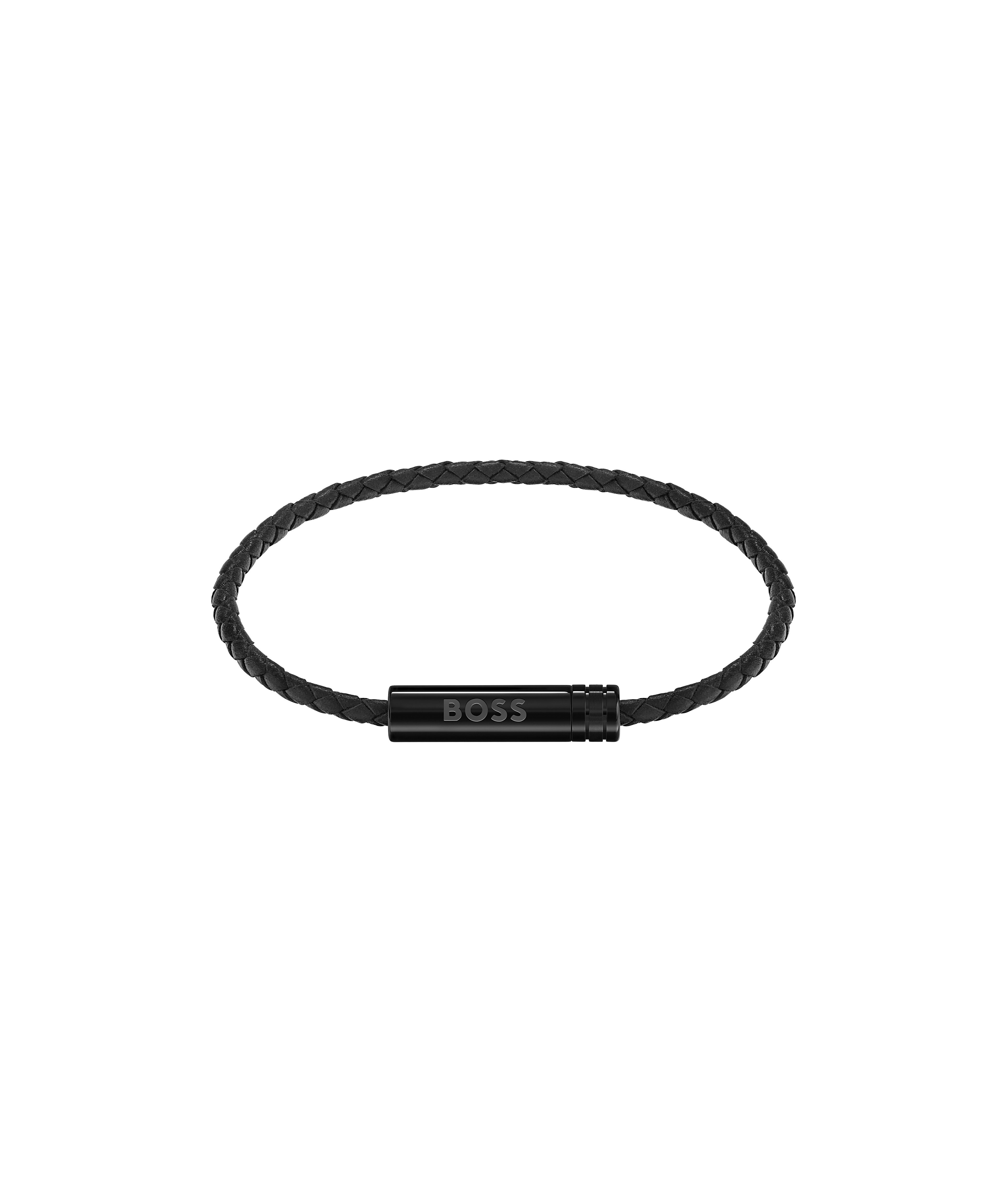 BOSS Lederarmband ARES AIR, Emaille