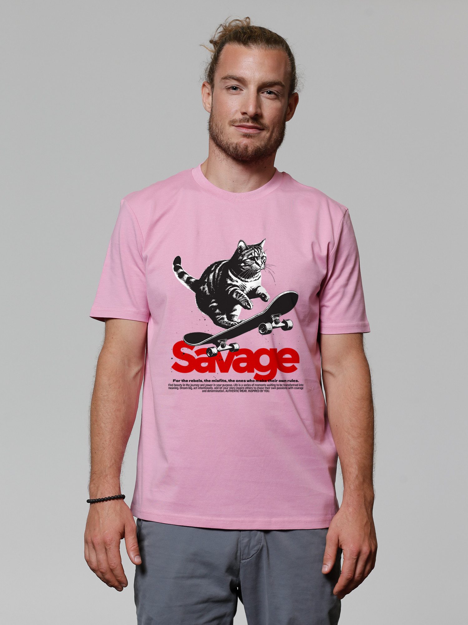 wat? Apparel T-Shirt Savage cat