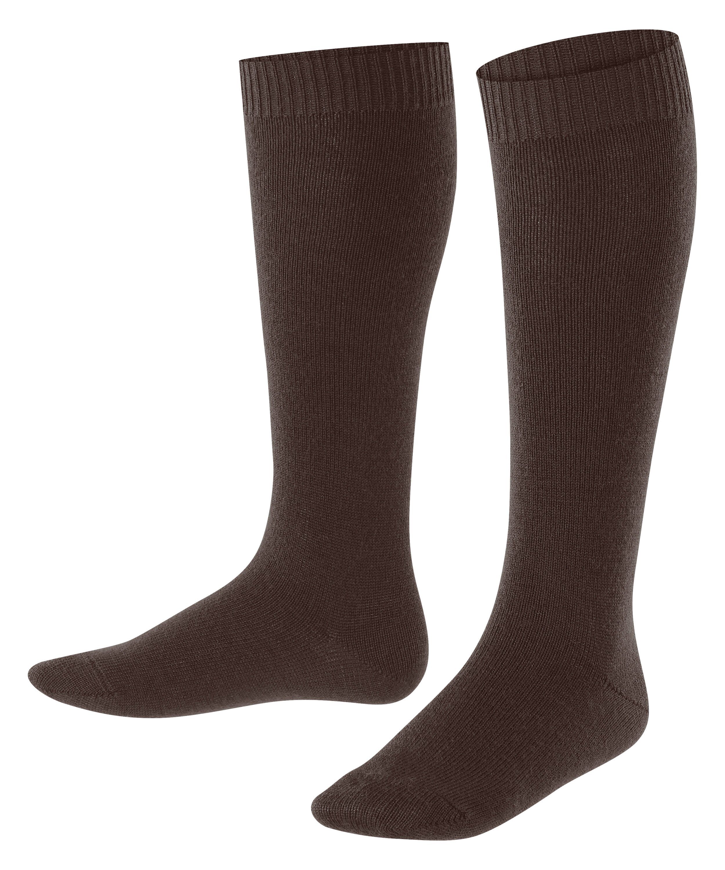 FALKE Kniestrümpfe Comfort Wool (1-Paar) Baumwolle/Merinowolle-Mix dark brown (5230)