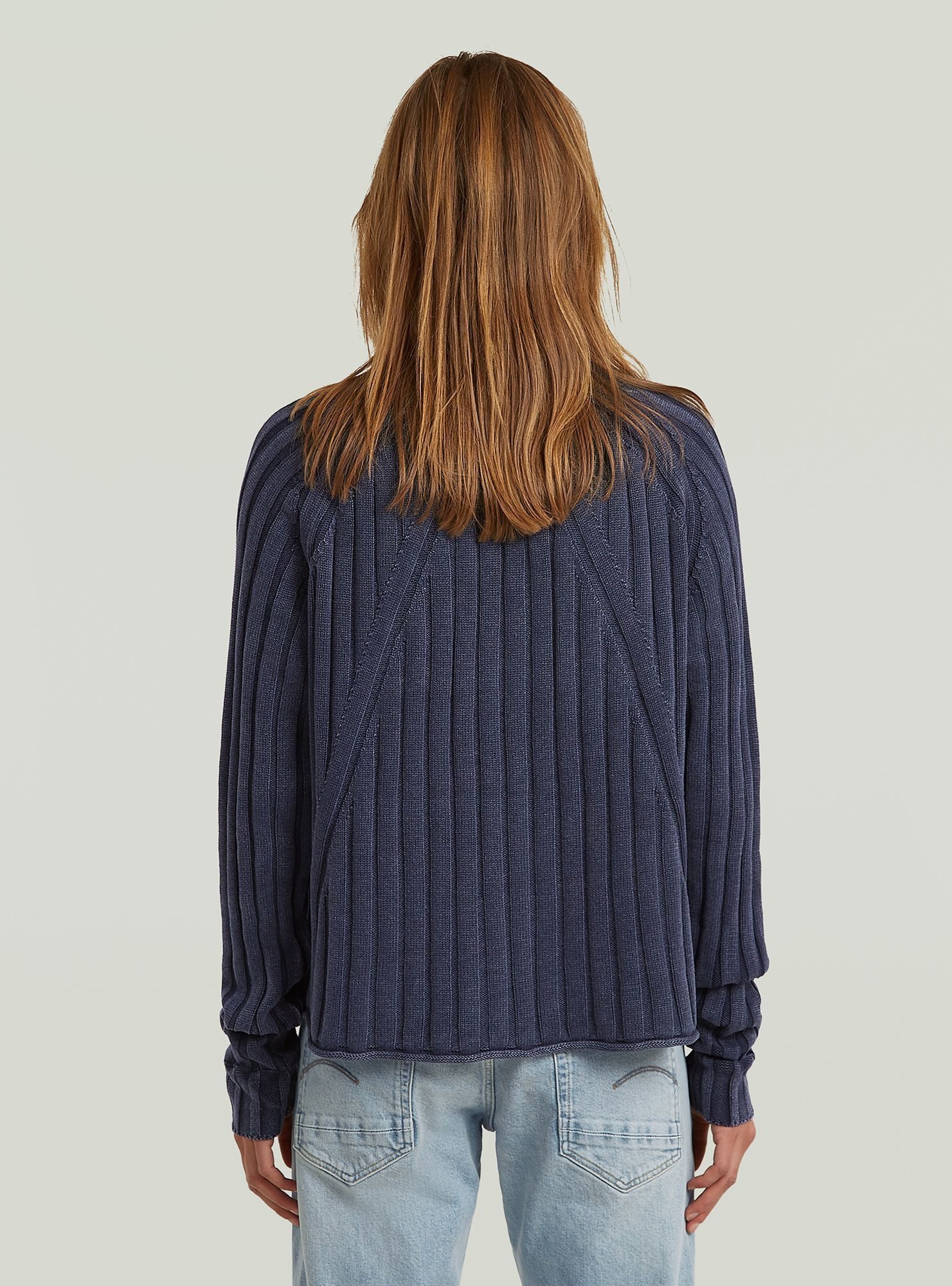 G-STAR Longpullover Washed Loose Turtle Knit Pullover