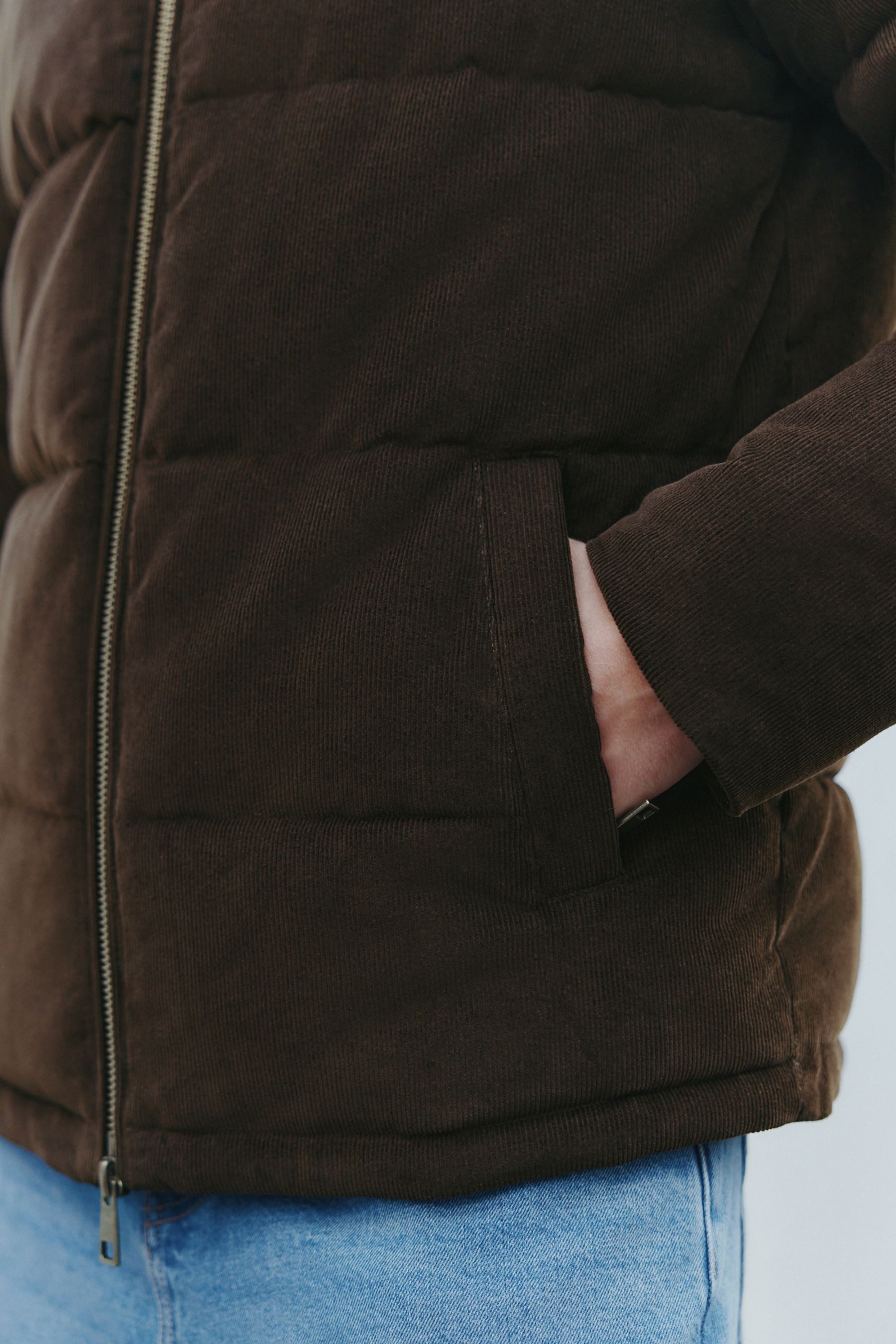 Next Winterjacke Pufferjacke aus Cord (1-St)