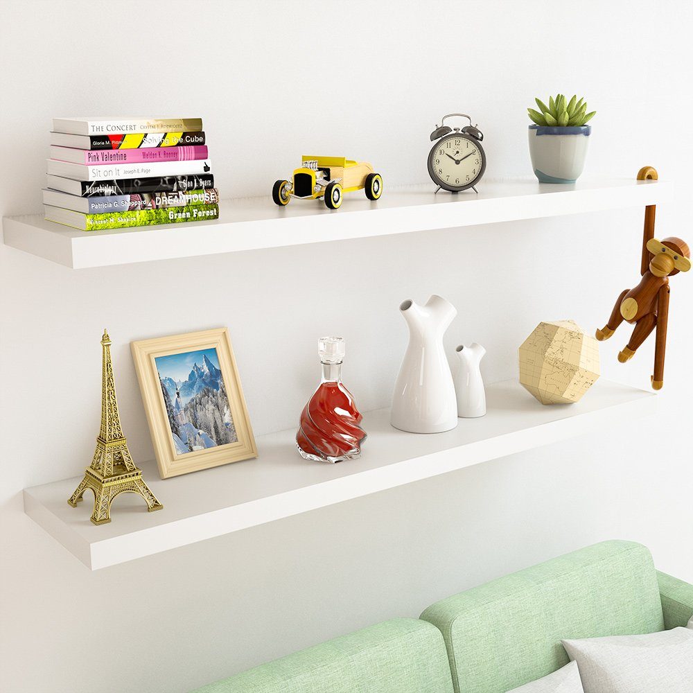 Casaria Wandboard, Weiß Hängeregal mit Halterung günstig online kaufen
