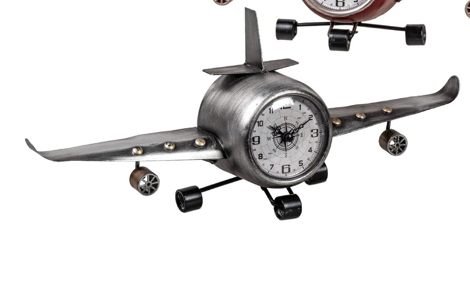 formano Tischuhr Farbe: Silber, Motiv: Flugzeug