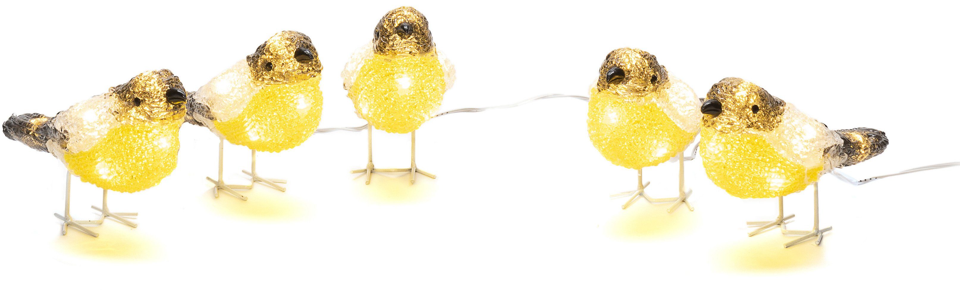 KONSTSMIDE LED-Lichterkette Weihnachtsdeko aussen, 40 warm weiße Dioden