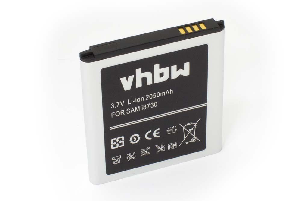 vhbw Ersatz für Samsung EB-L1H9KLA, EB-L1H9KLU, EB-L1H9KLABXAR für Smartphone-Akku Li-Ion 2050 mAh (3,7 V)