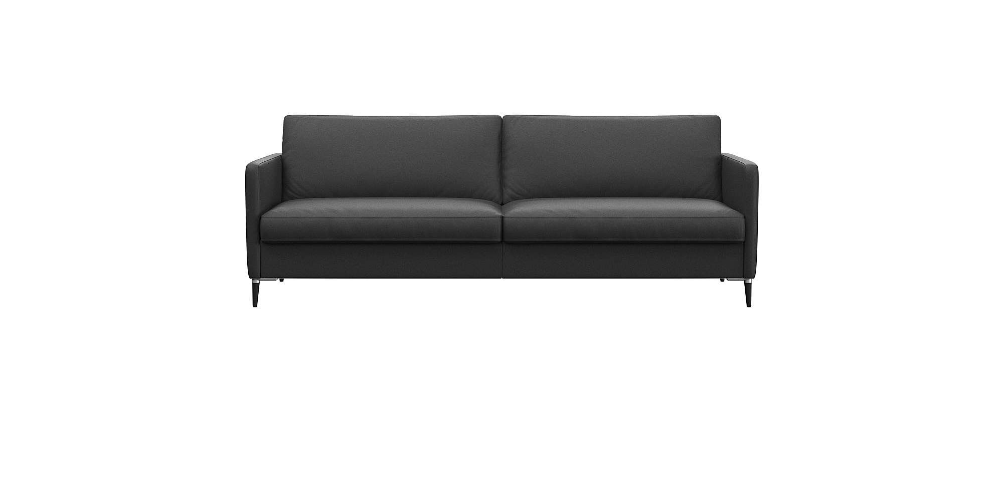 FLEXLUX 3-Sitzer Fiore, super Sitzkomfort durch Kaltschaum im Sitz, schmale Armlehnen, Füße Alu+schwarz