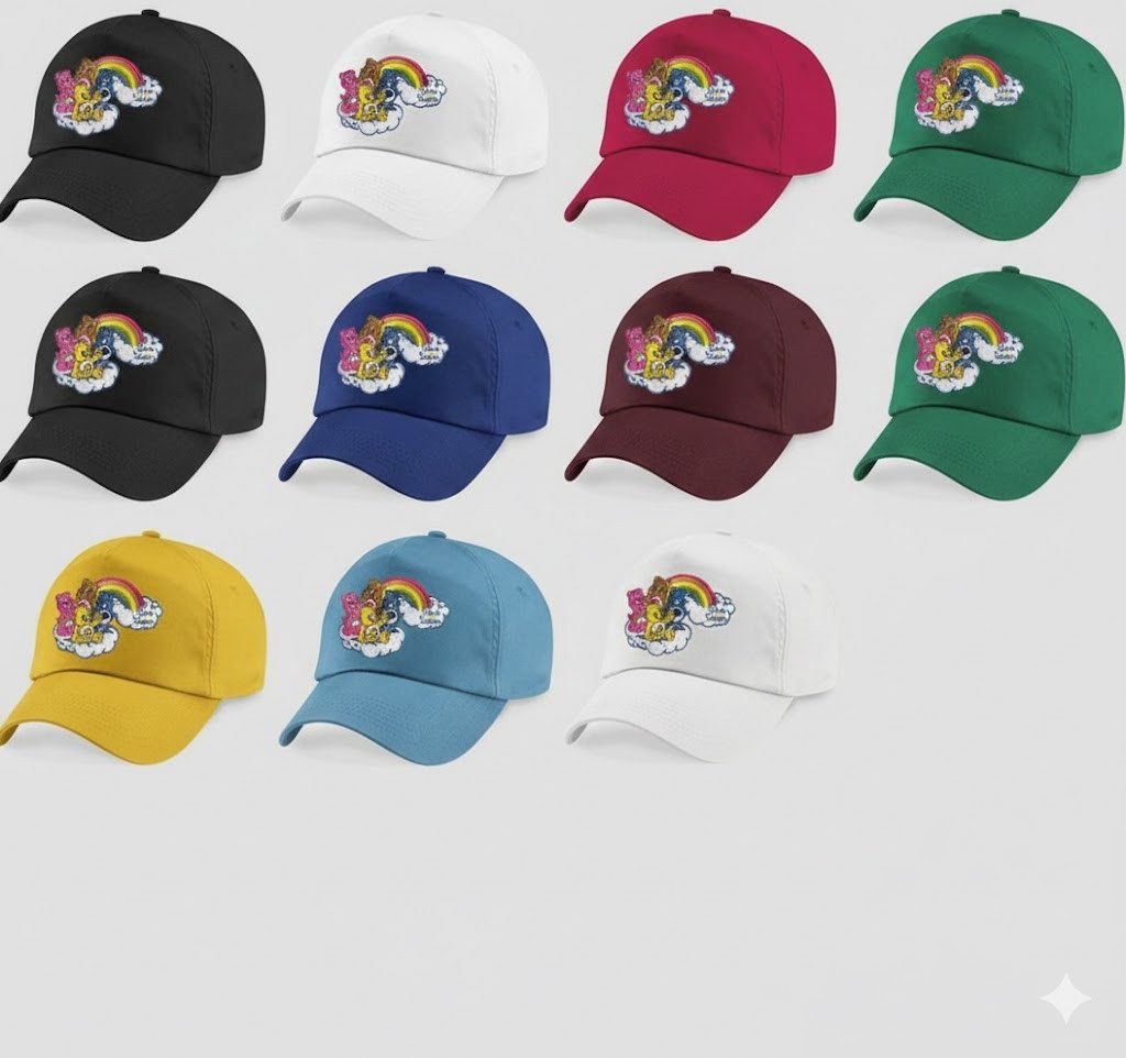 Blondie & Brownie Baseball Cap Kinder Glücksbärchis Care Bears Patch Stick Hab Dich Lieb Kinder Baseball Cap Lucky Bears Patch Stickerei Baumwolle
