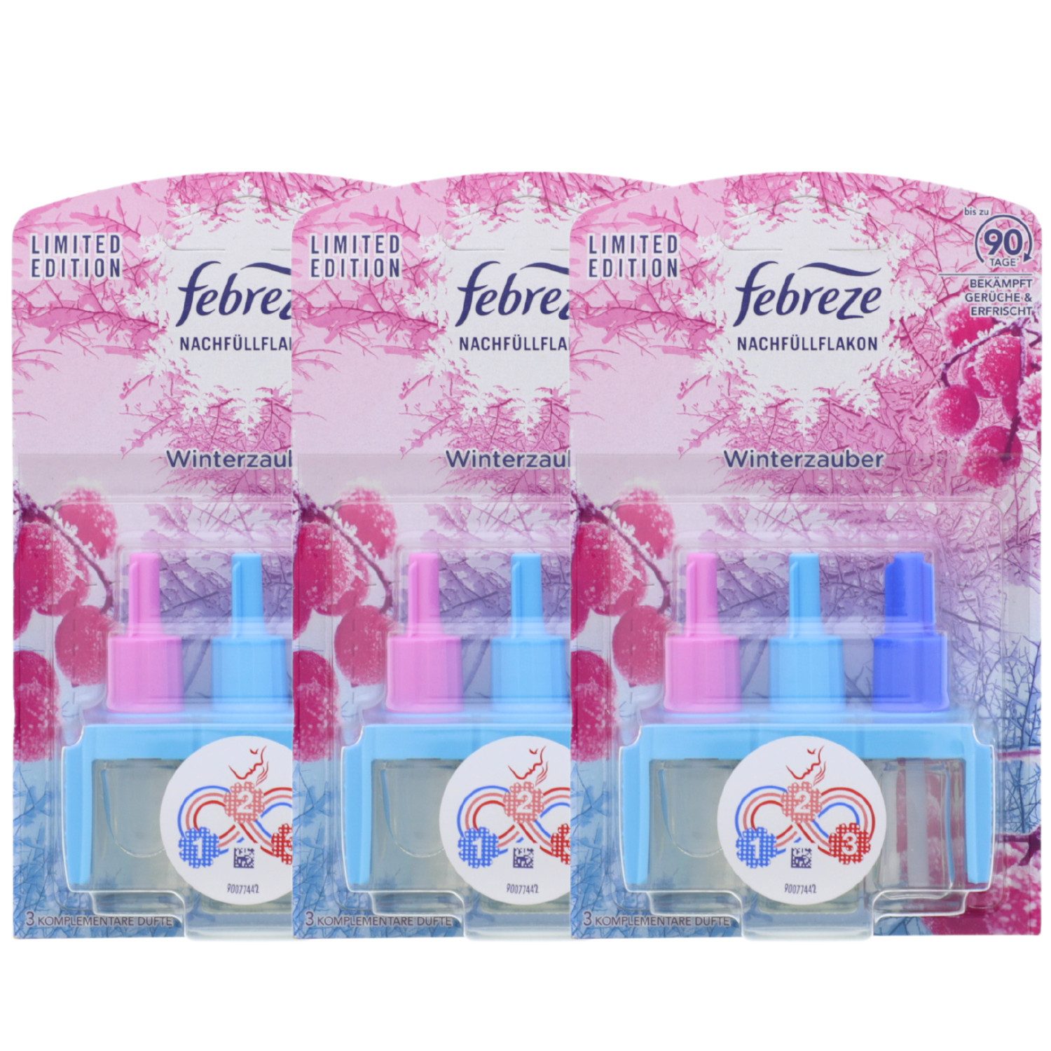 Raumduft 3 x Febreze 3Volution Duftstecker Nachfüller je 20ml Winterzauber Luft